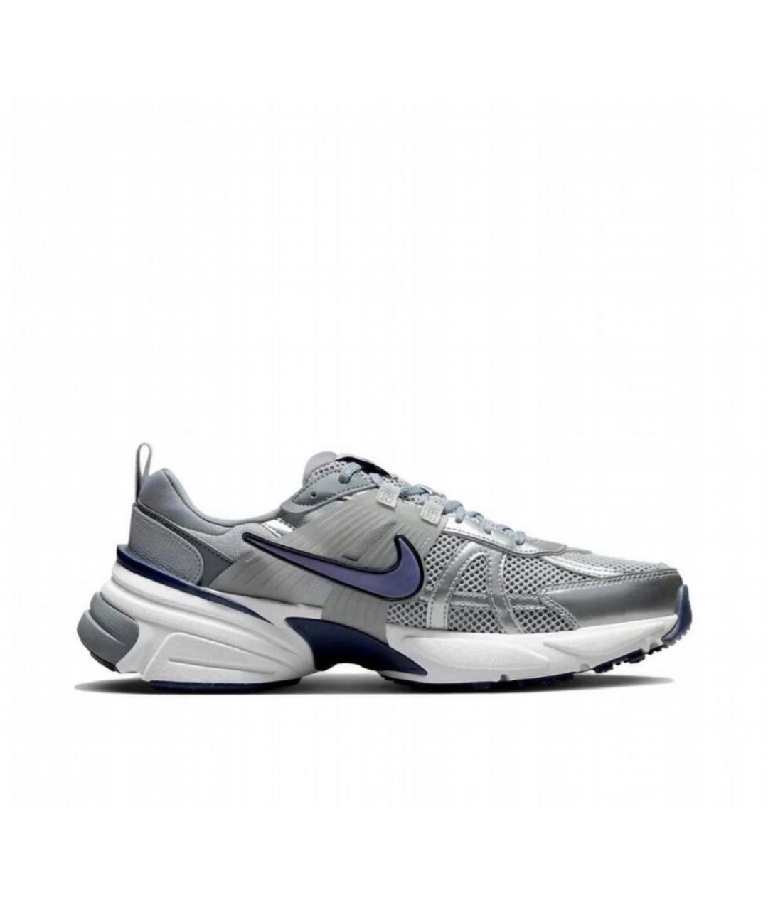 NIKE Серебряные текстильные низкие кроссовки / кеды, фото 9