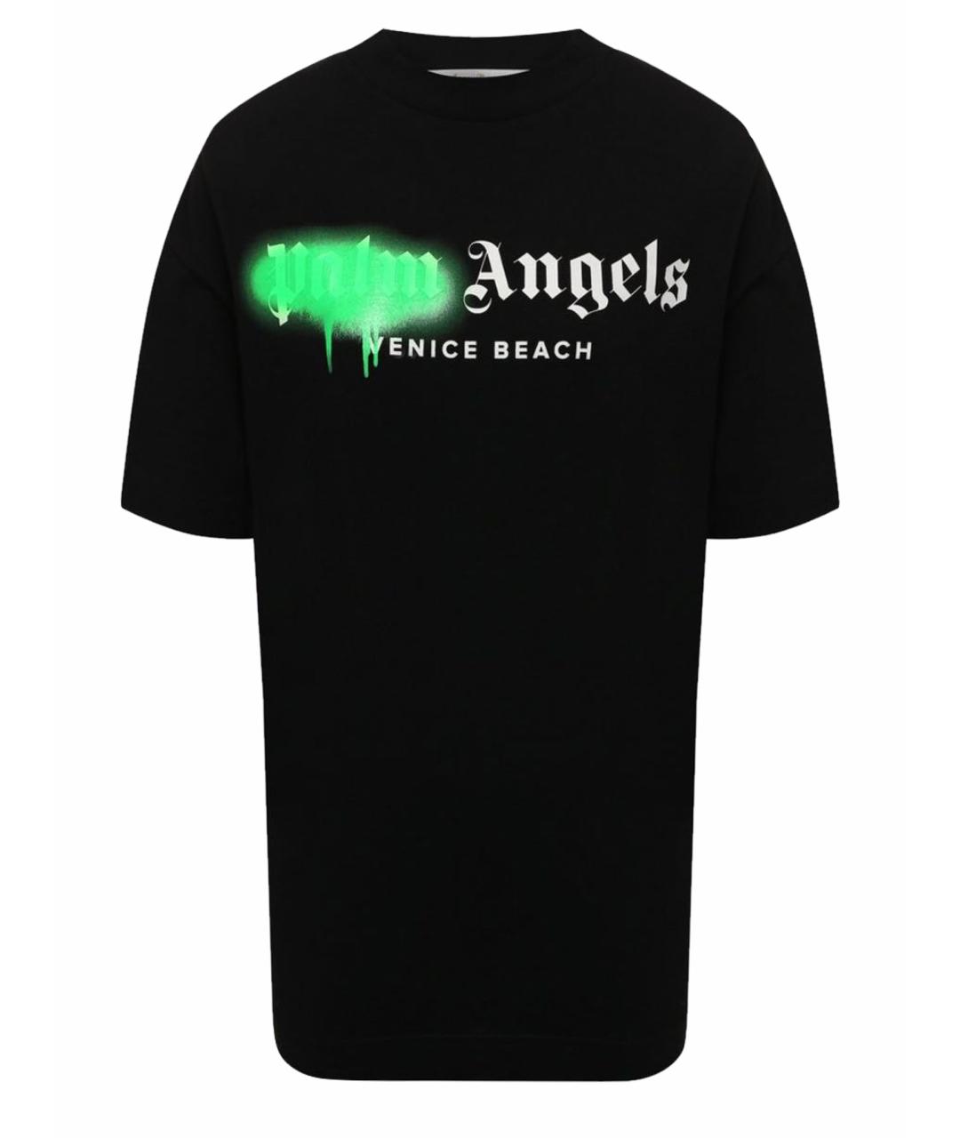 PALM ANGELS Черная хлопковая футболка, фото 1