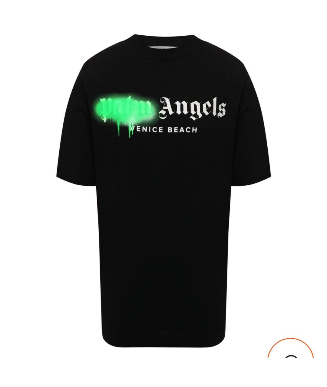 PALM ANGELS Черная хлопковая футболка, фото 5