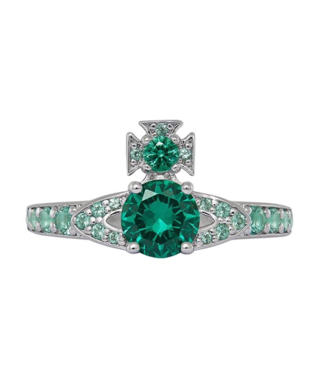 VIVIENNE WESTWOOD Зеленые латунное кольцо, фото 1