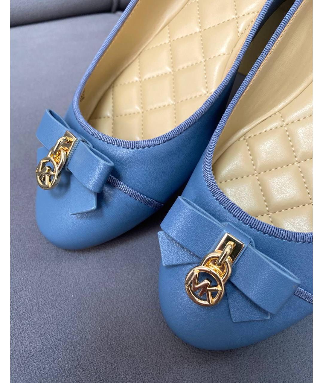 MICHAEL KORS Голубые балетки из искусственной кожи, фото 2