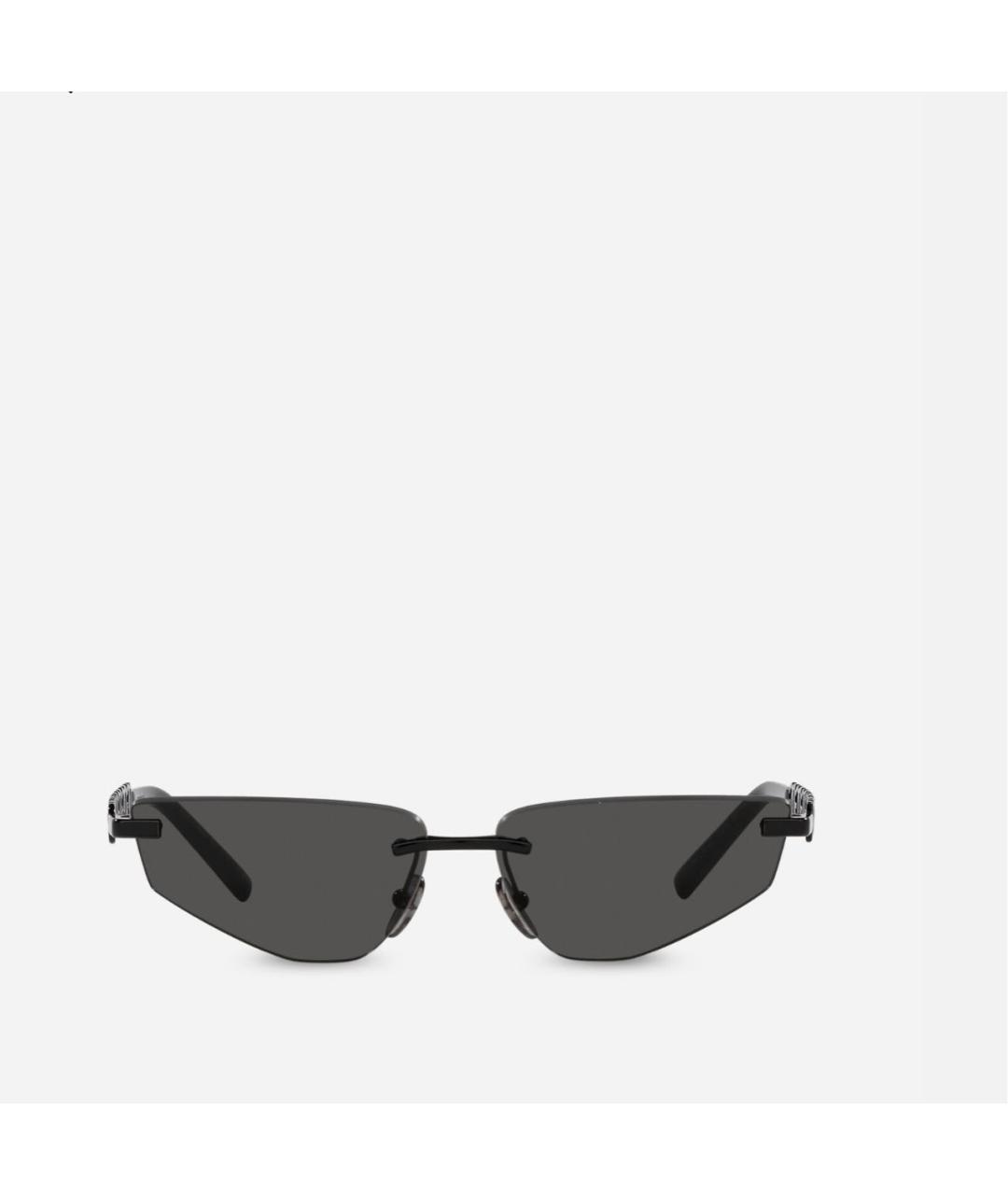 DOLCE&GABBANA Черные металлические солнцезащитные очки, фото 2