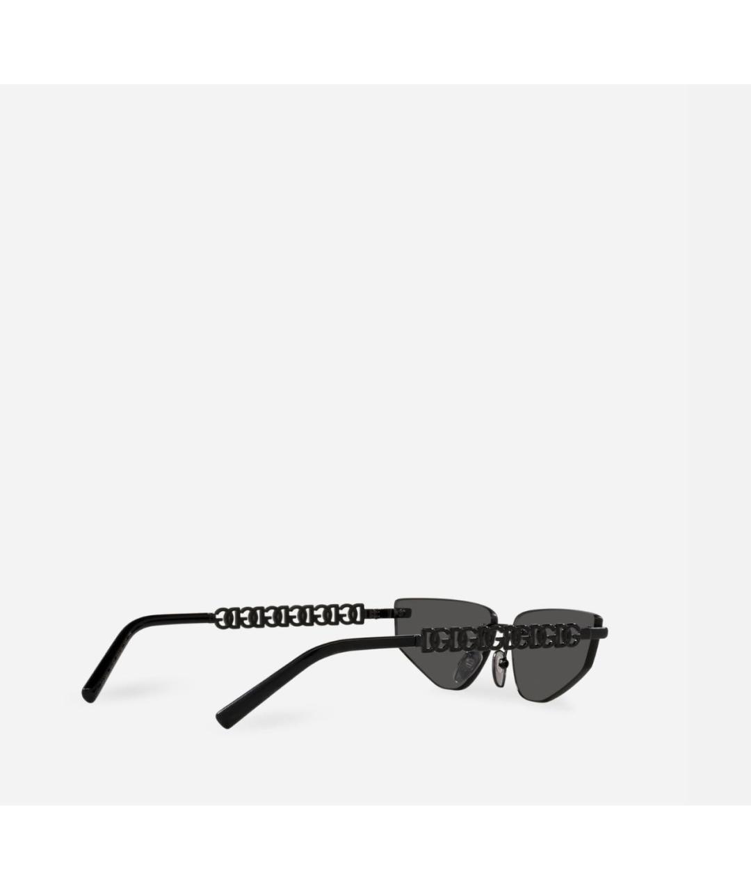 DOLCE&GABBANA Черные металлические солнцезащитные очки, фото 3