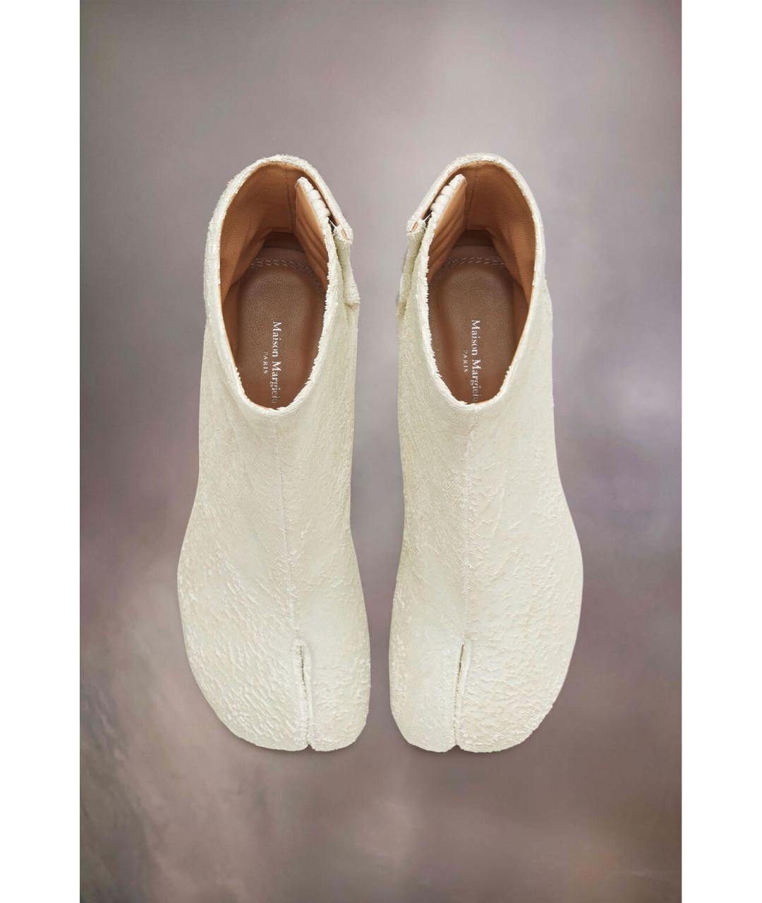 MAISON MARGIELA Белые кожаные ботильоны, фото 3