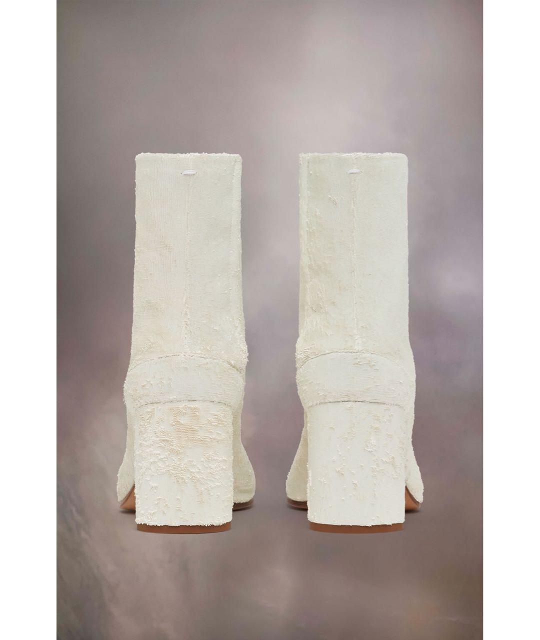 MAISON MARGIELA Белые кожаные ботильоны, фото 4