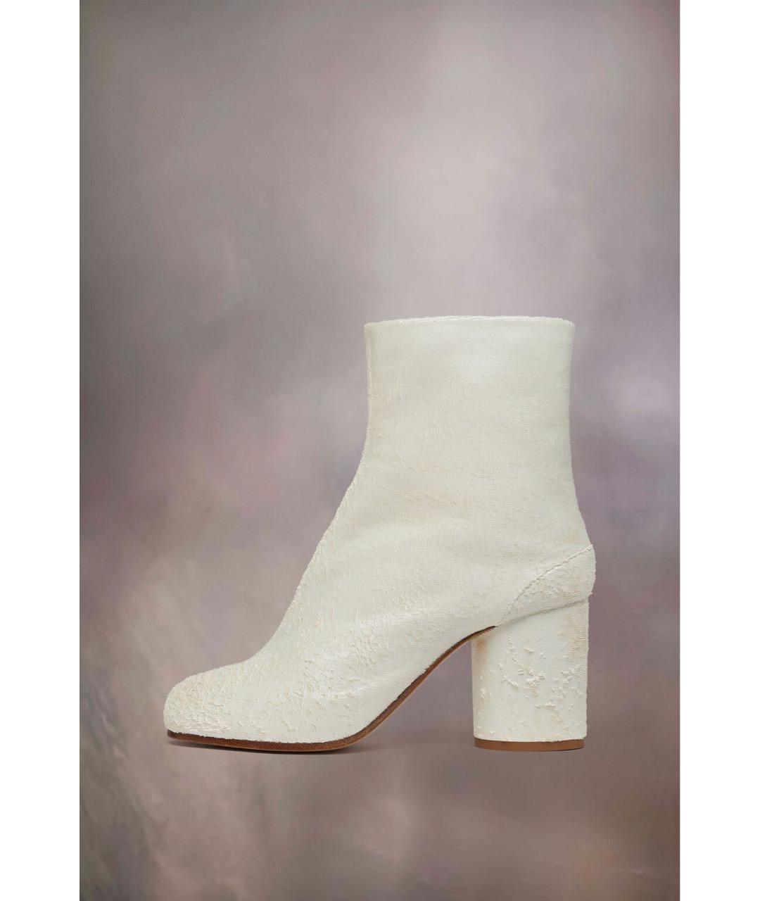 MAISON MARGIELA Белые кожаные ботильоны, фото 5