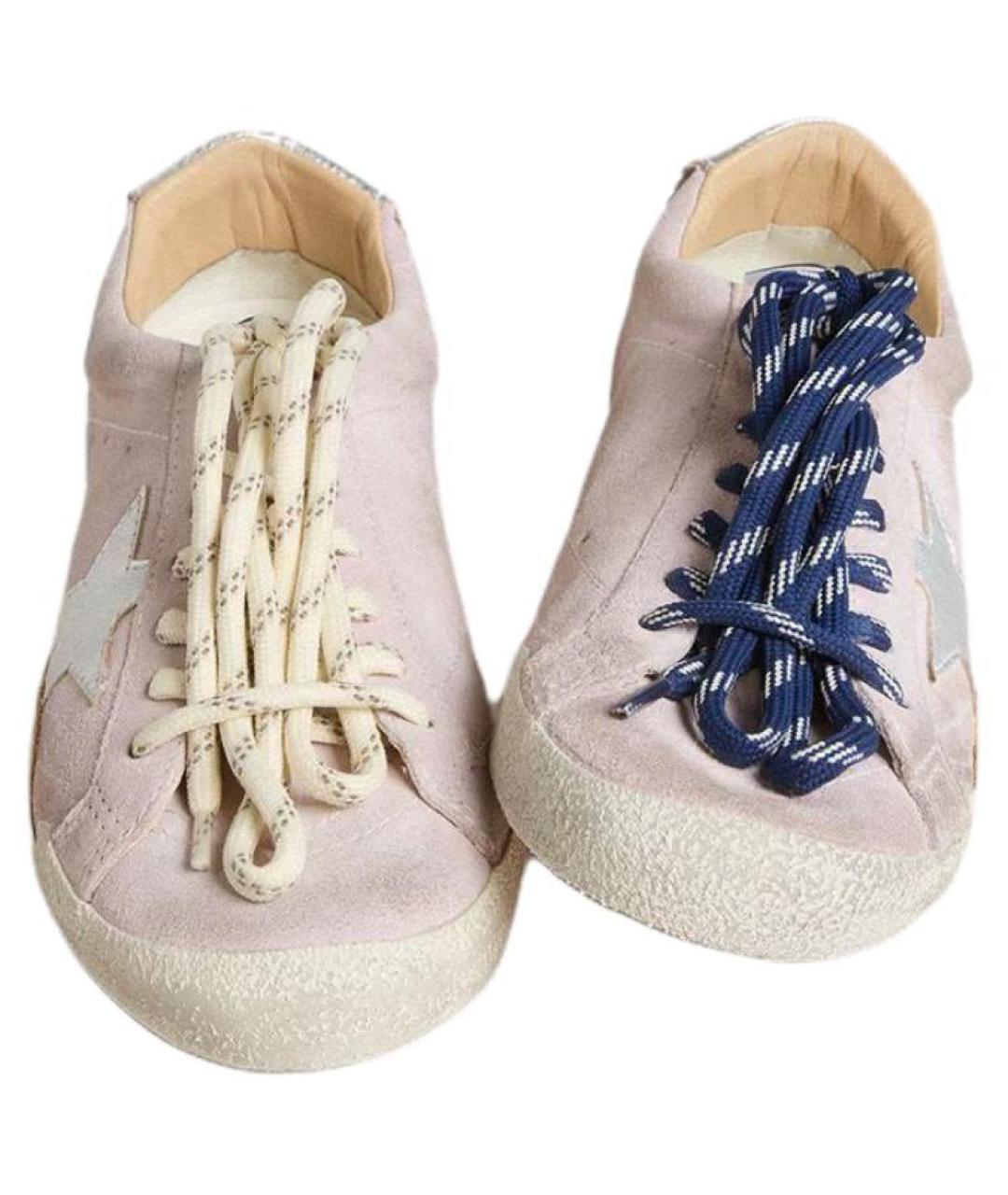 GOLDEN GOOSE DELUXE BRAND Розовые кожаные кеды, фото 3