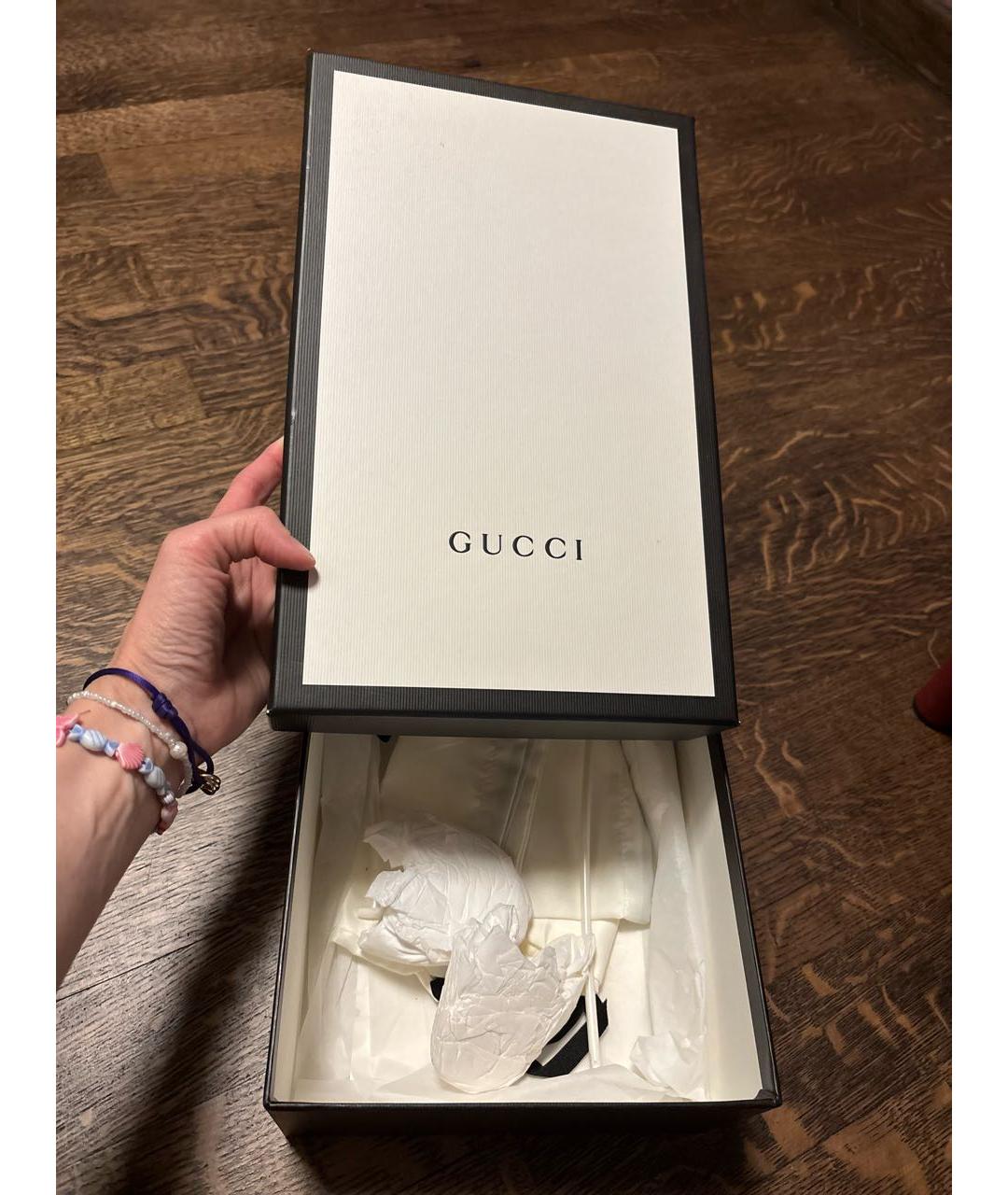 GUCCI Бордовые кожаные туфли, фото 5