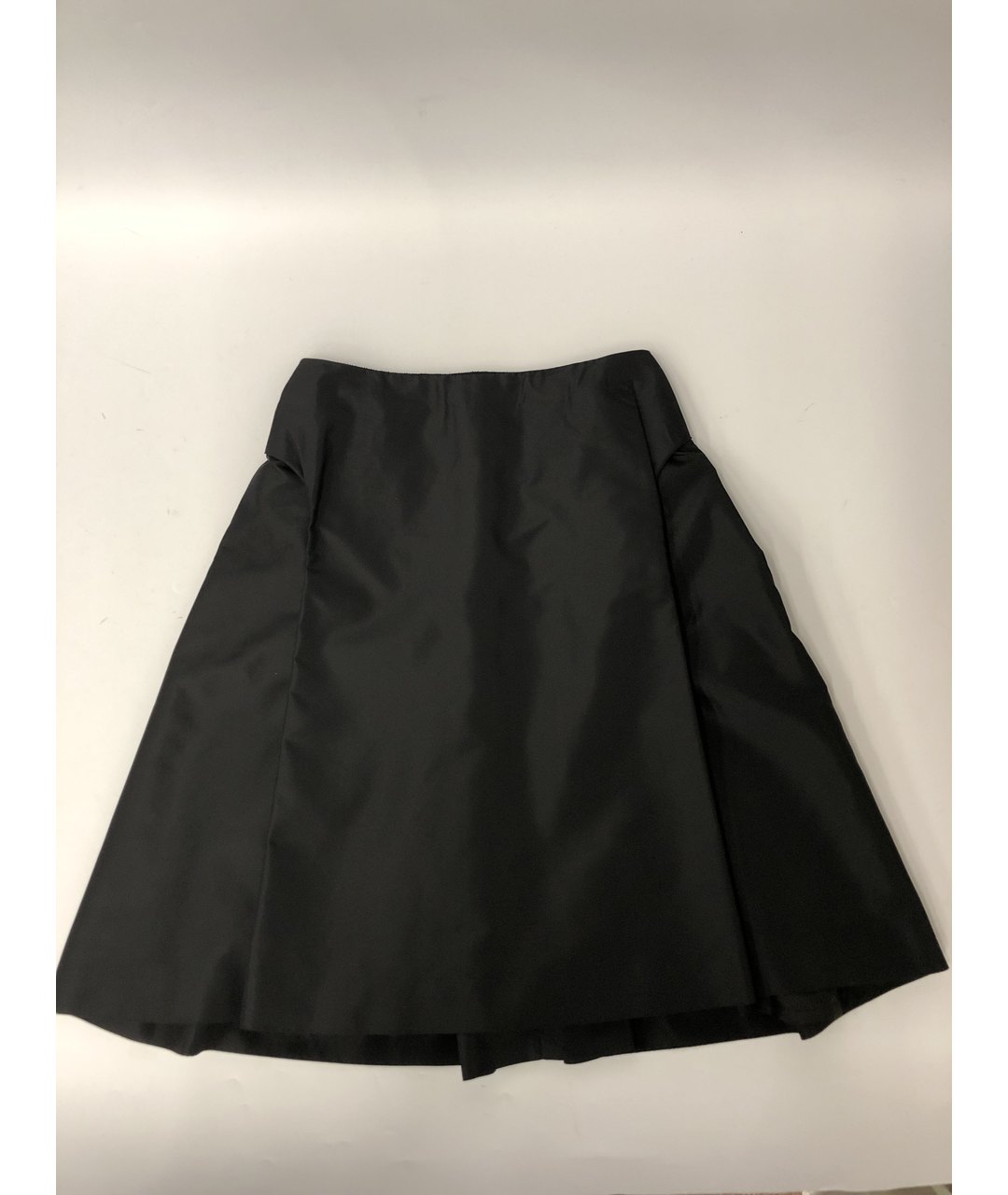 PRADA Черная шелковая юбка миди, фото 3