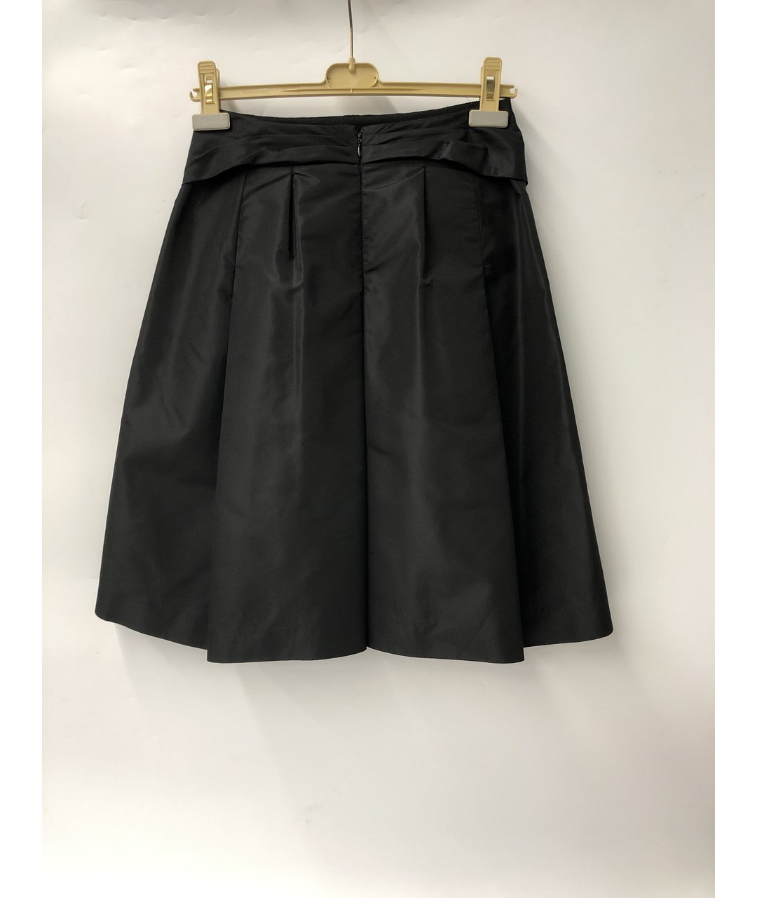 PRADA Черная шелковая юбка миди, фото 2