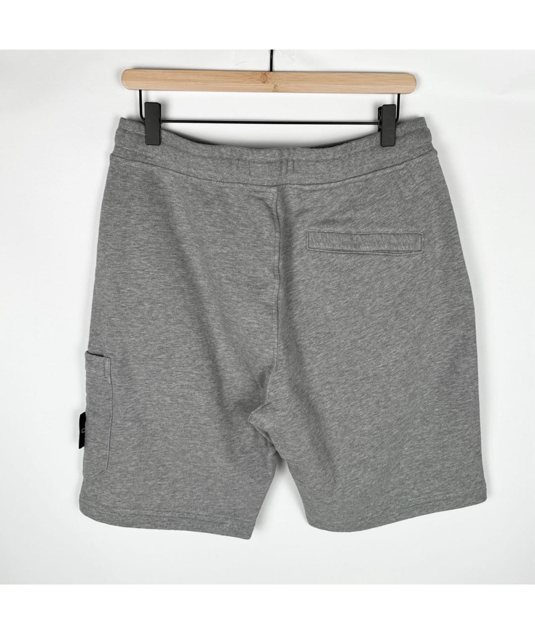 STONE ISLAND Серые хлопковые шорты, фото 2