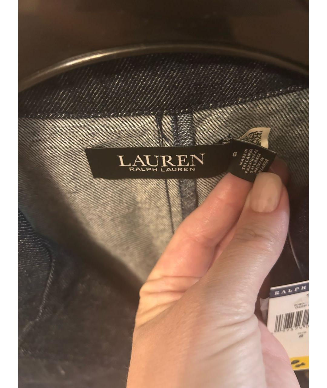 RALPH LAUREN Темно-синяя хлопковая куртка, фото 5