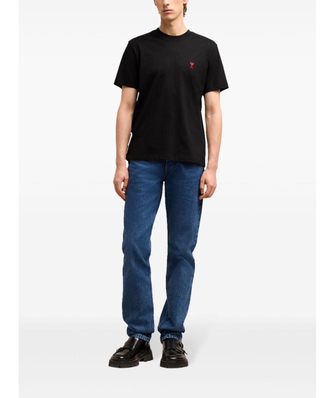 Ami Paris Черная хлопковая футболка, фото 3