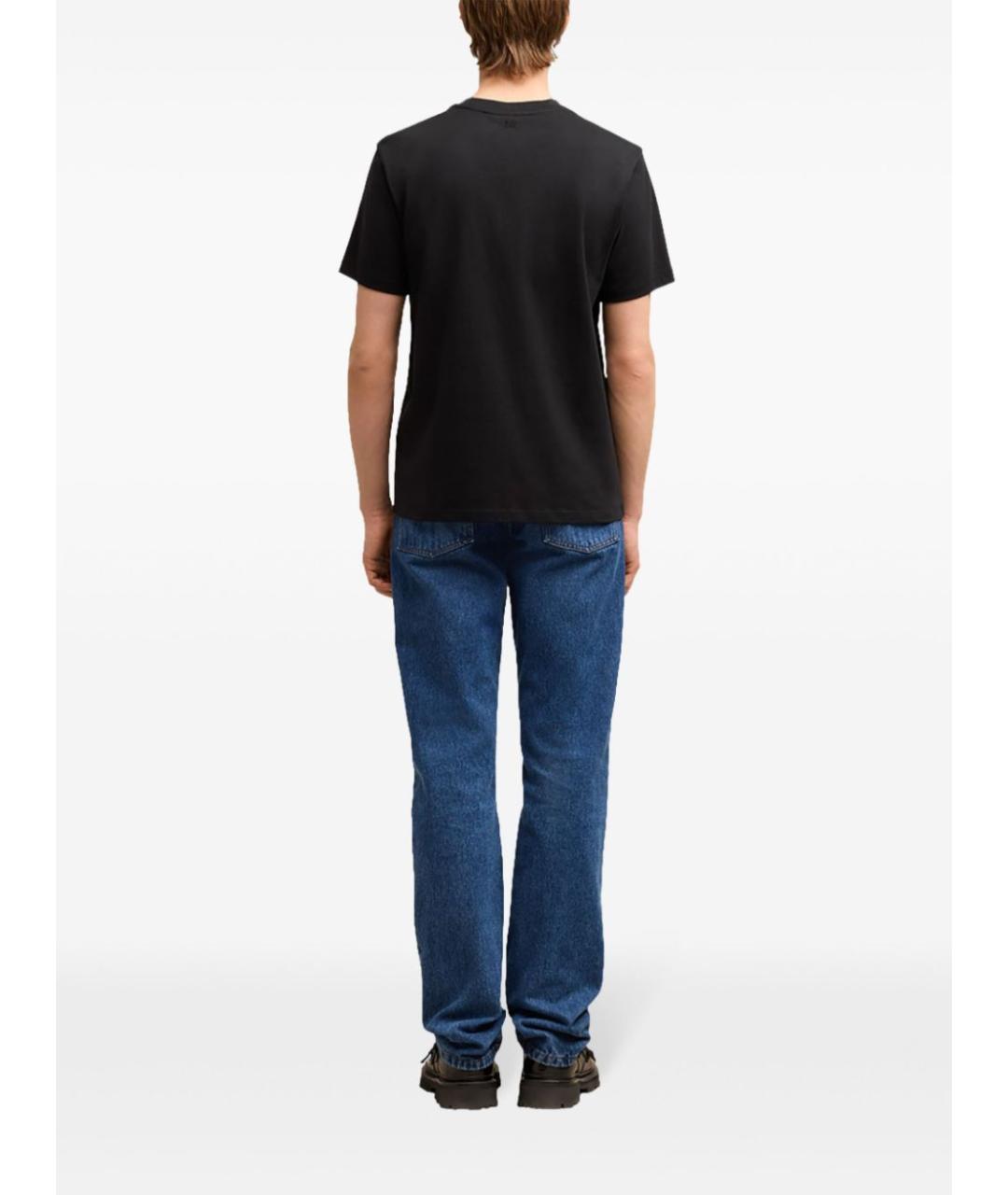 Ami Paris Черная хлопковая футболка, фото 5