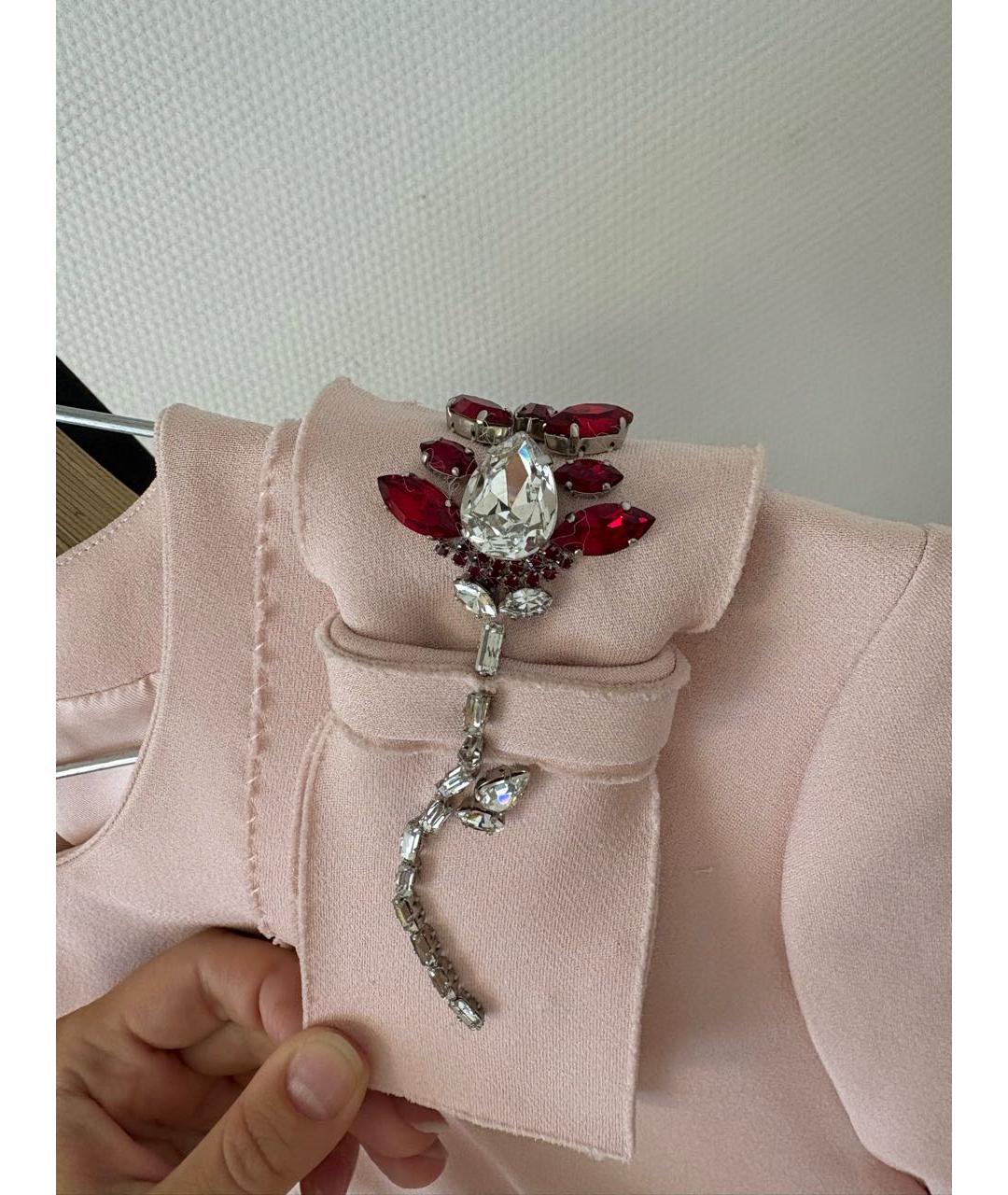 PRADA Розовое вискозное коктейльное платье, фото 6