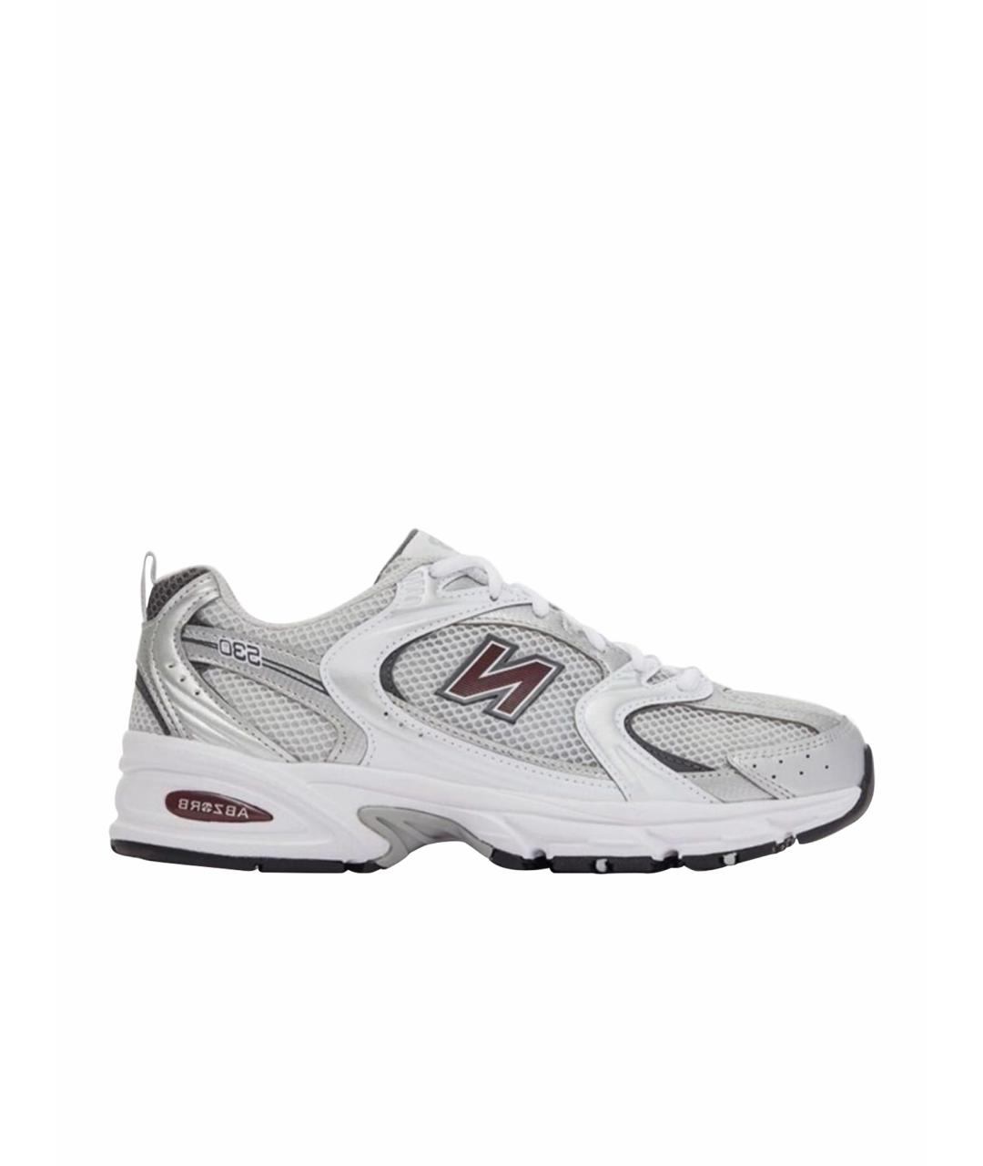 NEW BALANCE Серебряные текстильные низкие кроссовки / кеды, фото 1