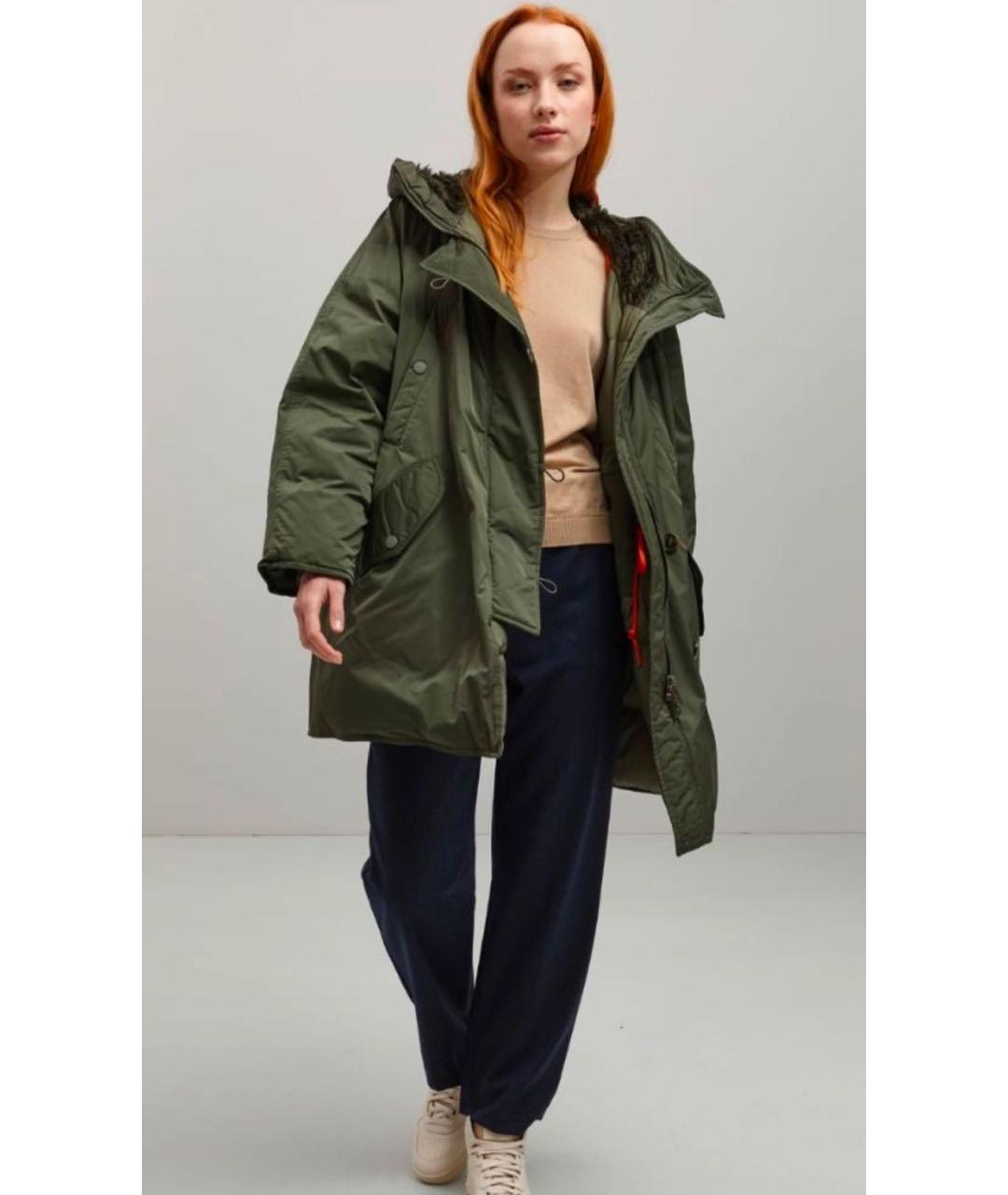 WEEKEND MAX MARA Хаки полиамидовая парка, фото 7