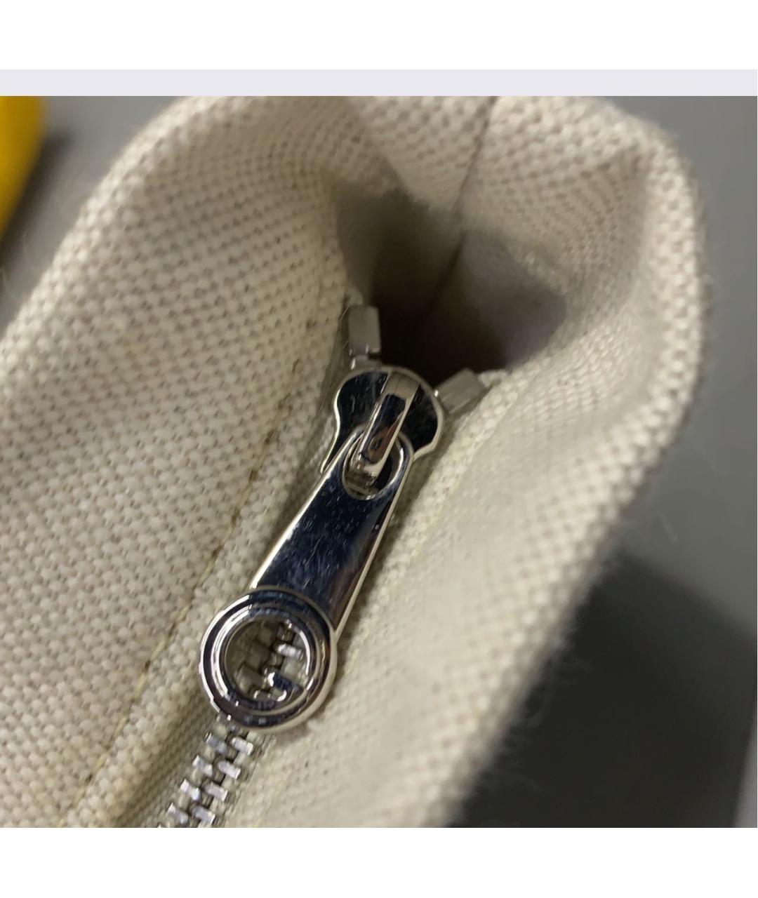 GOYARD Бежевая льняная косметичка, фото 7