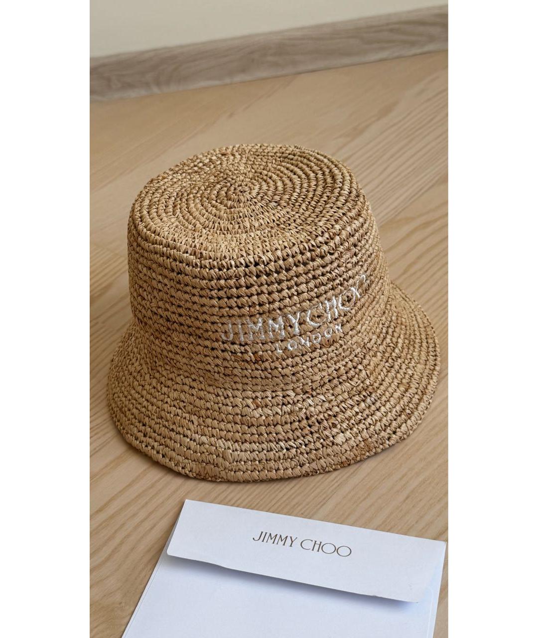 JIMMY CHOO Бежевая панама, фото 2