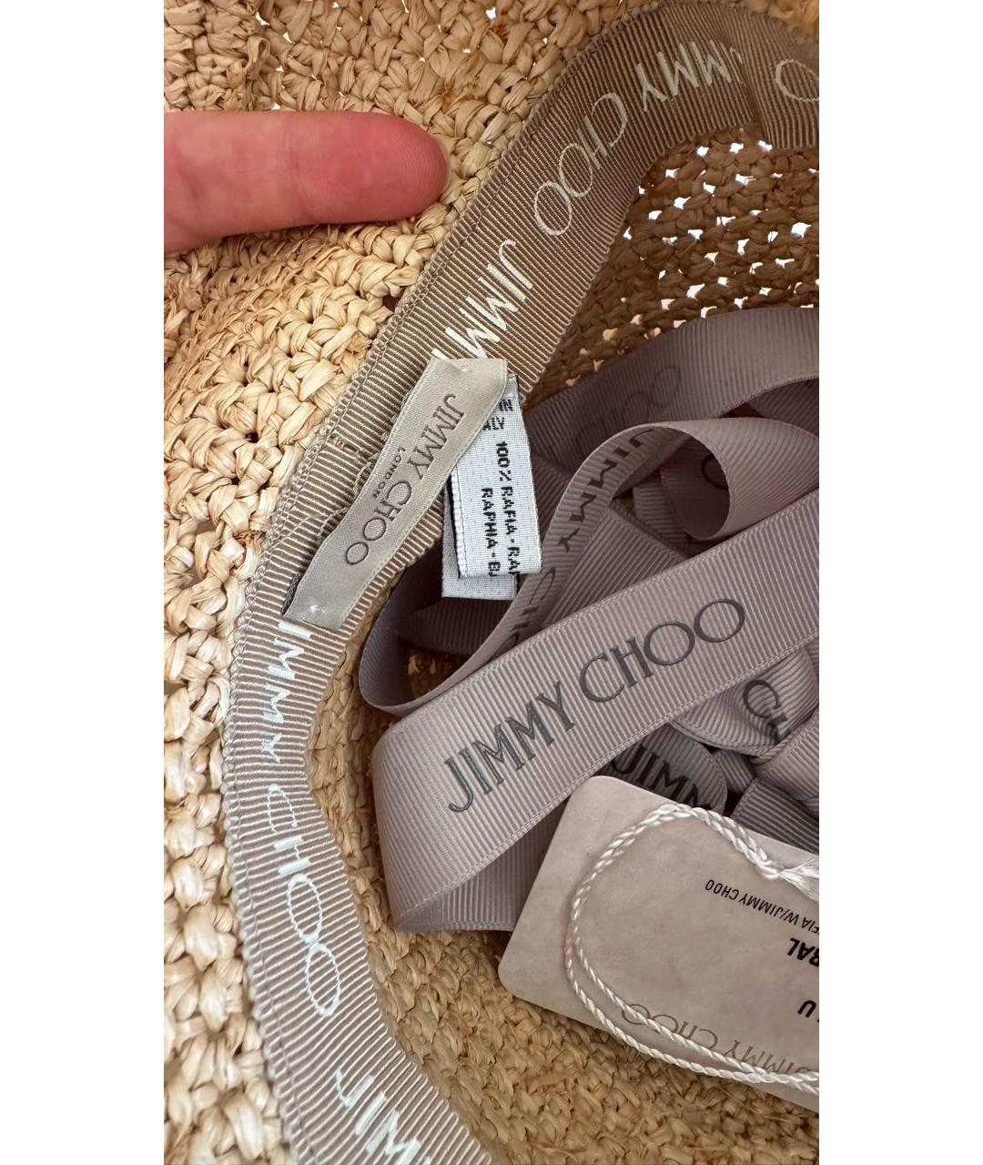 JIMMY CHOO Бежевая панама, фото 4