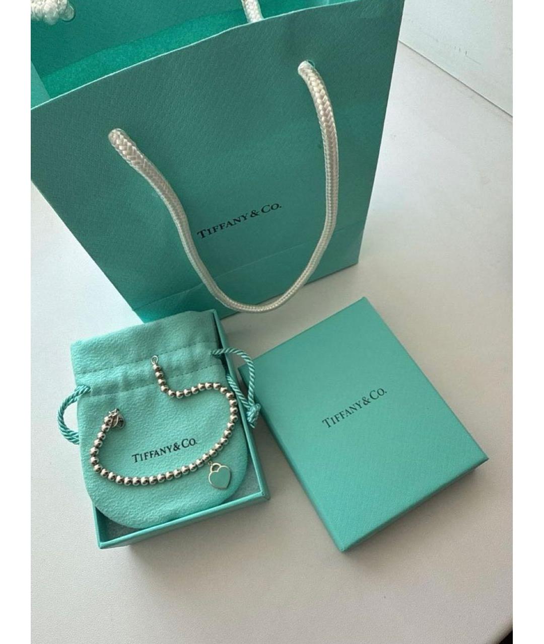 TIFFANY&CO Бирюзовый серебряный браслет, фото 2