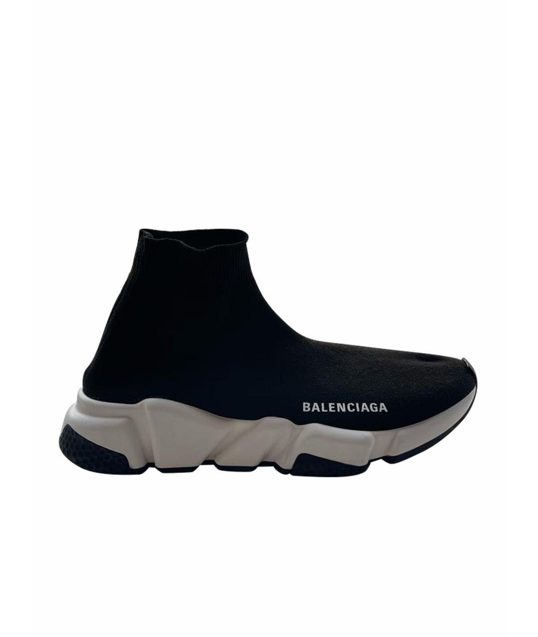 BALENCIAGA Черные текстильные кеды, фото 1