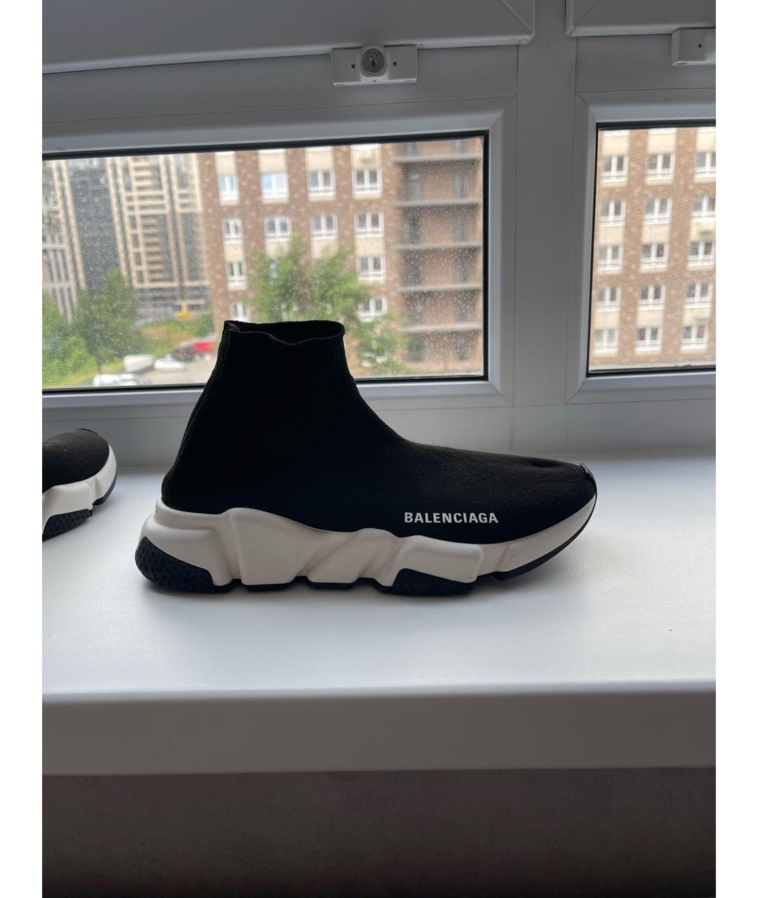 BALENCIAGA Черные текстильные кеды, фото 5