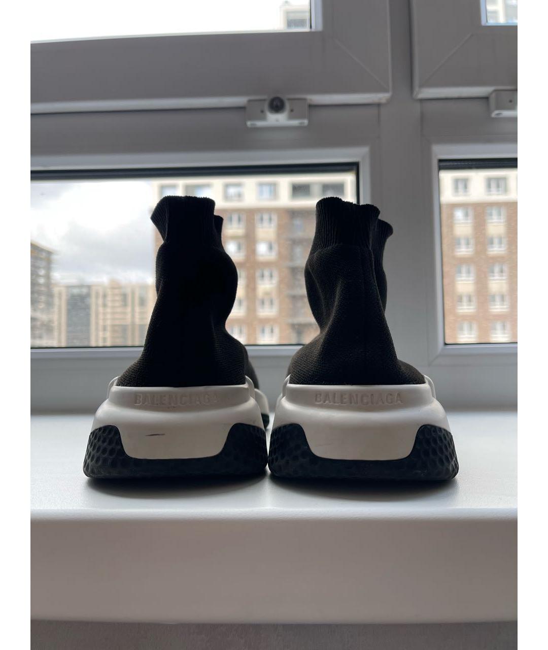 BALENCIAGA Черные текстильные кеды, фото 4