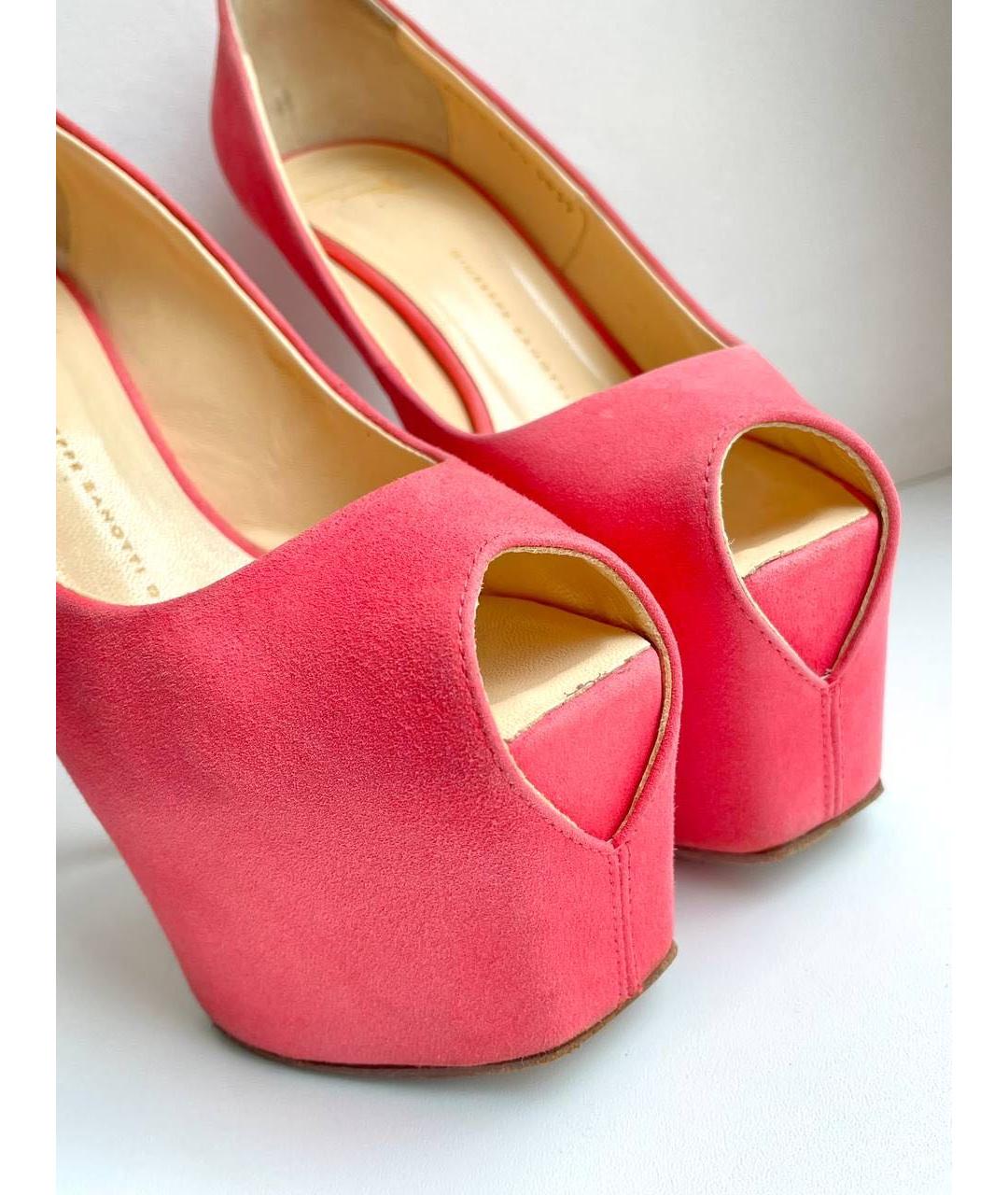 GIUSEPPE ZANOTTI DESIGN Коралловые замшевые туфли, фото 3