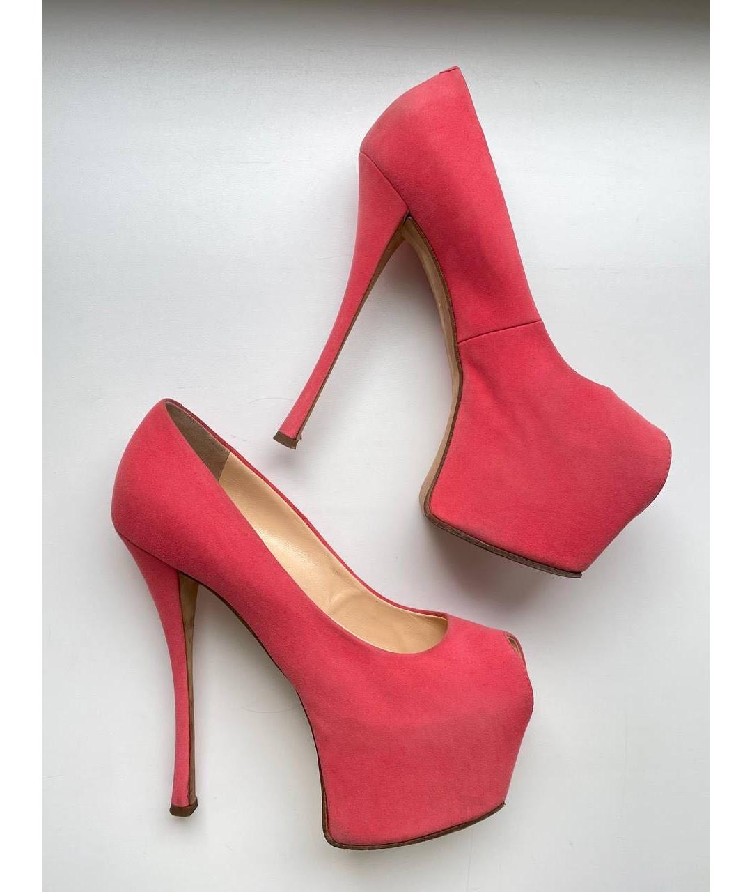 GIUSEPPE ZANOTTI DESIGN Коралловые замшевые туфли, фото 2