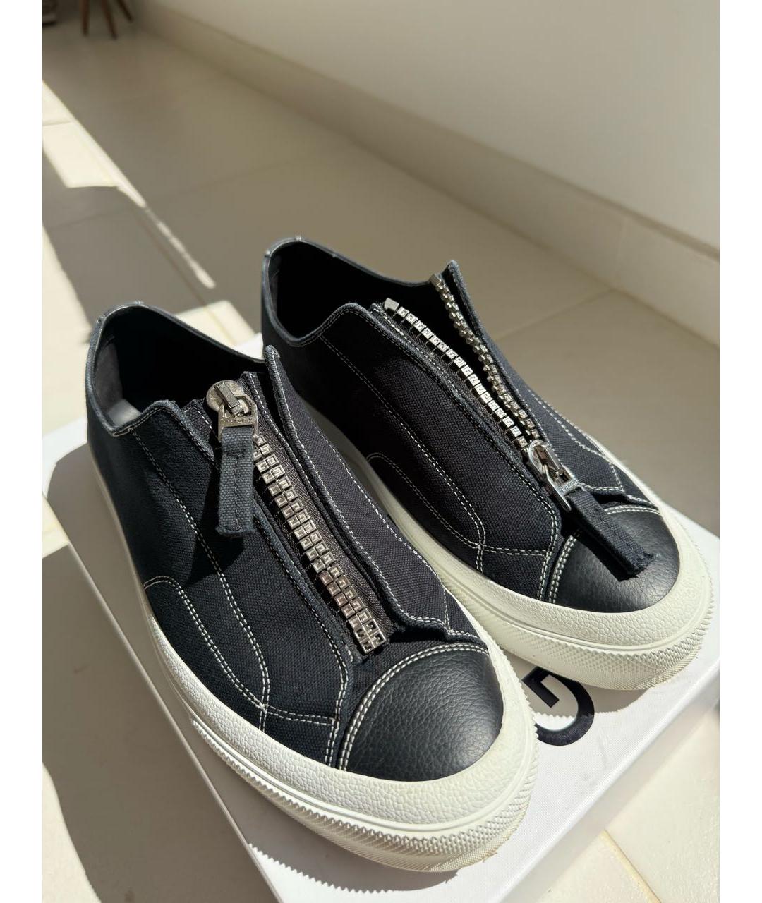 GIVENCHY Черные текстильные низкие кроссовки / кеды, фото 3