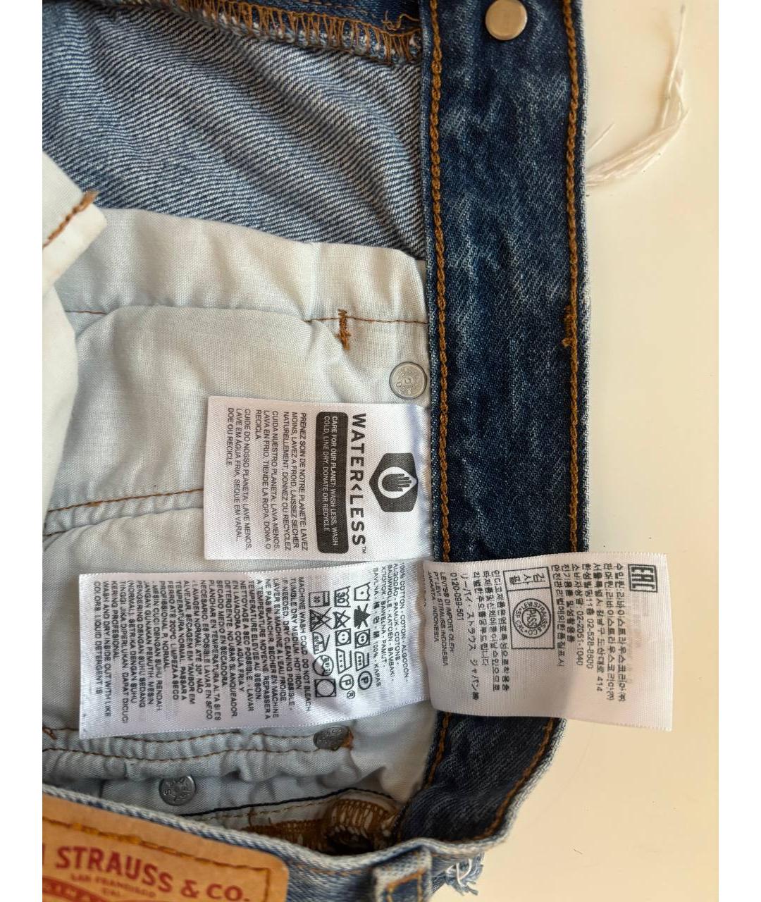LEVI'S Голубые хлопковые шорты, фото 7