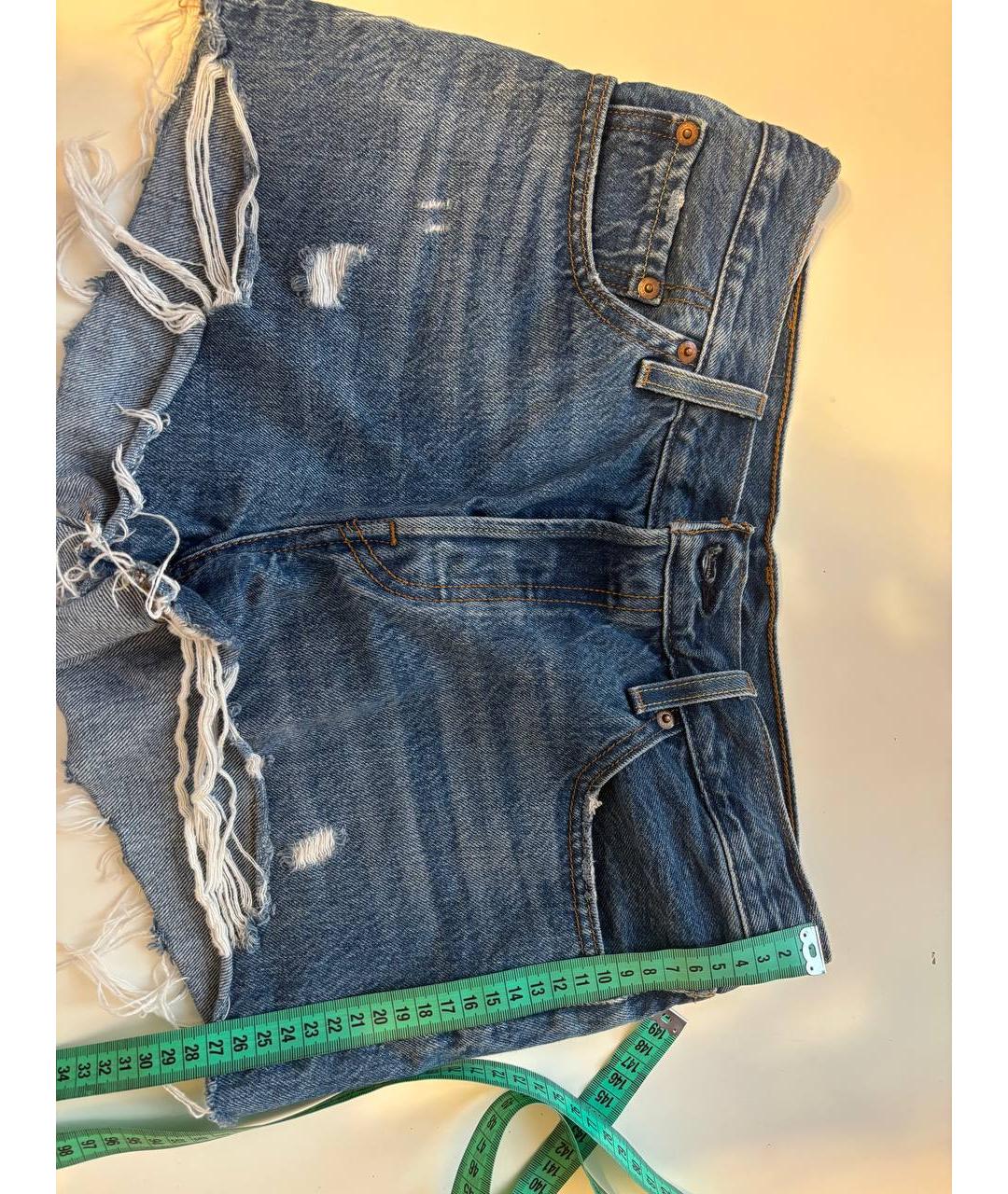 LEVI'S Голубые хлопковые шорты, фото 9