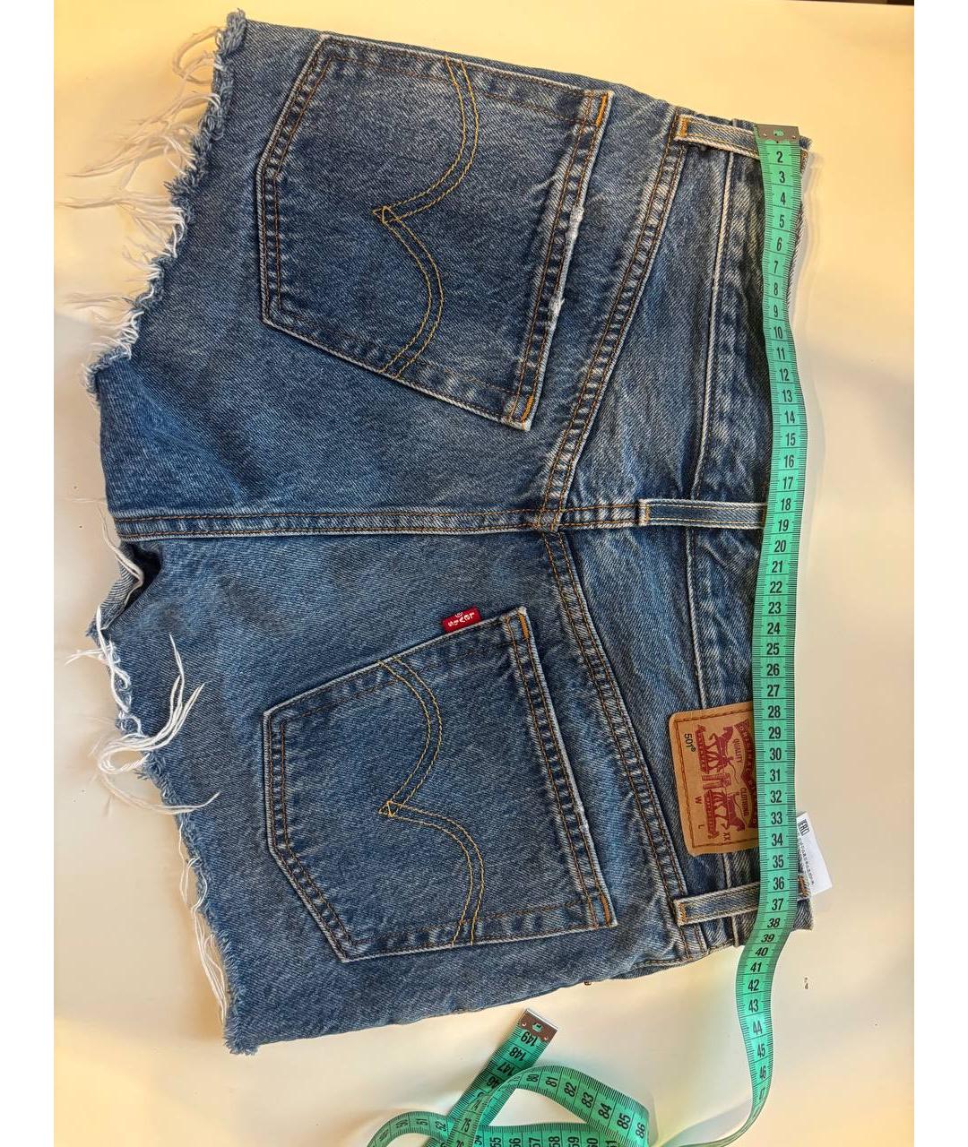 LEVI'S Голубые хлопковые шорты, фото 3