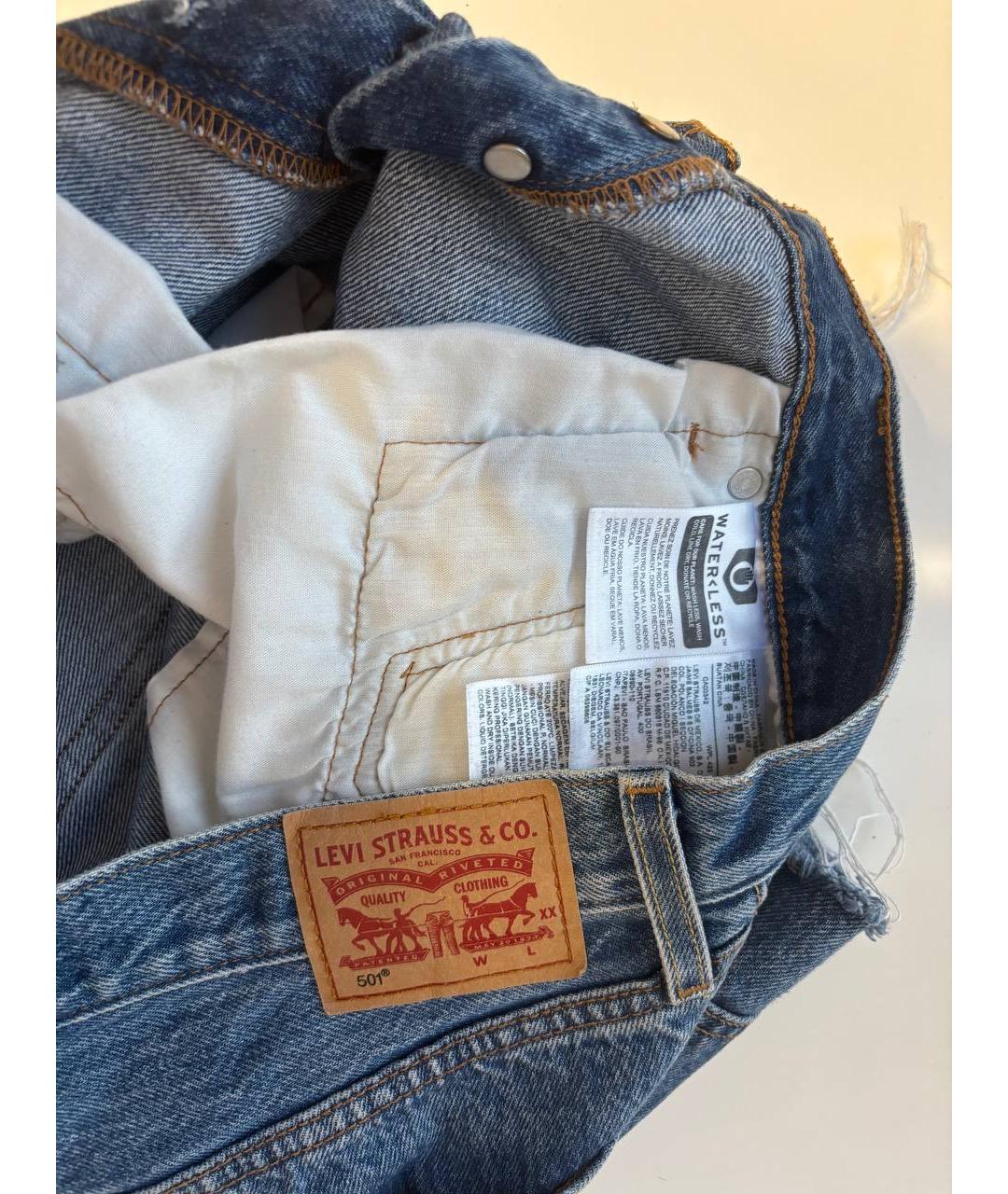 LEVI'S Голубые хлопковые шорты, фото 8