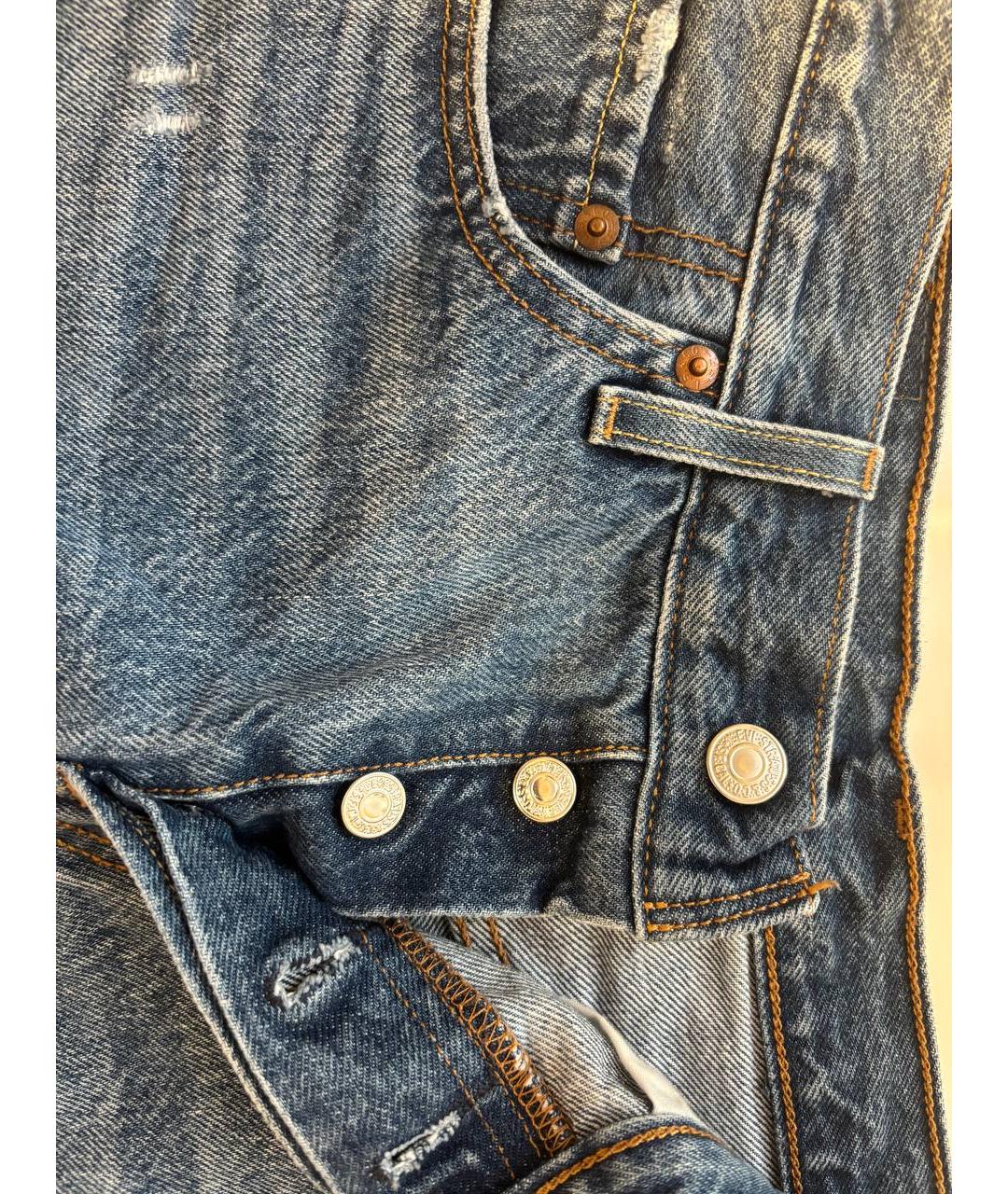 LEVI'S Голубые хлопковые шорты, фото 4