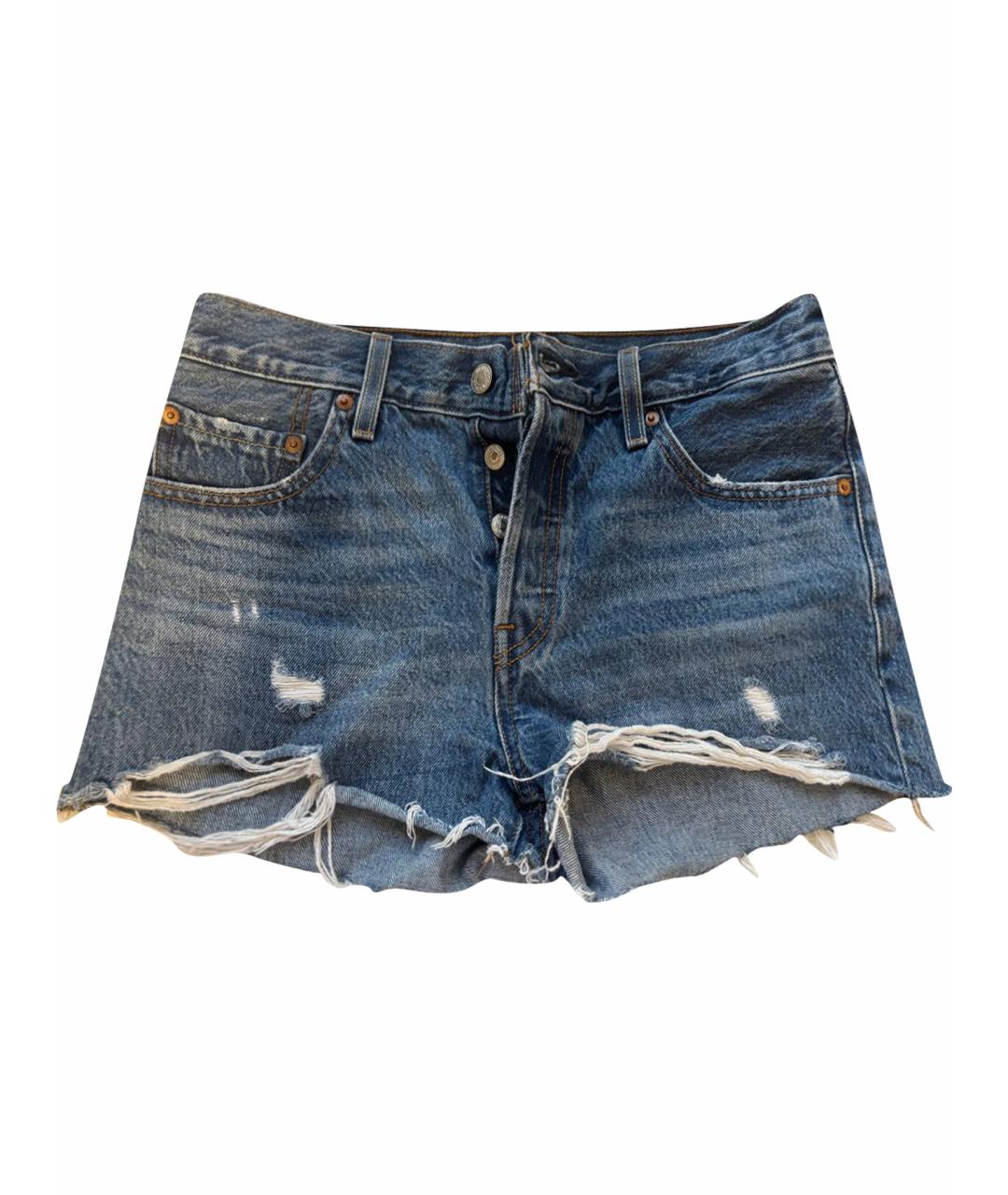 LEVI'S Голубые хлопковые шорты, фото 1