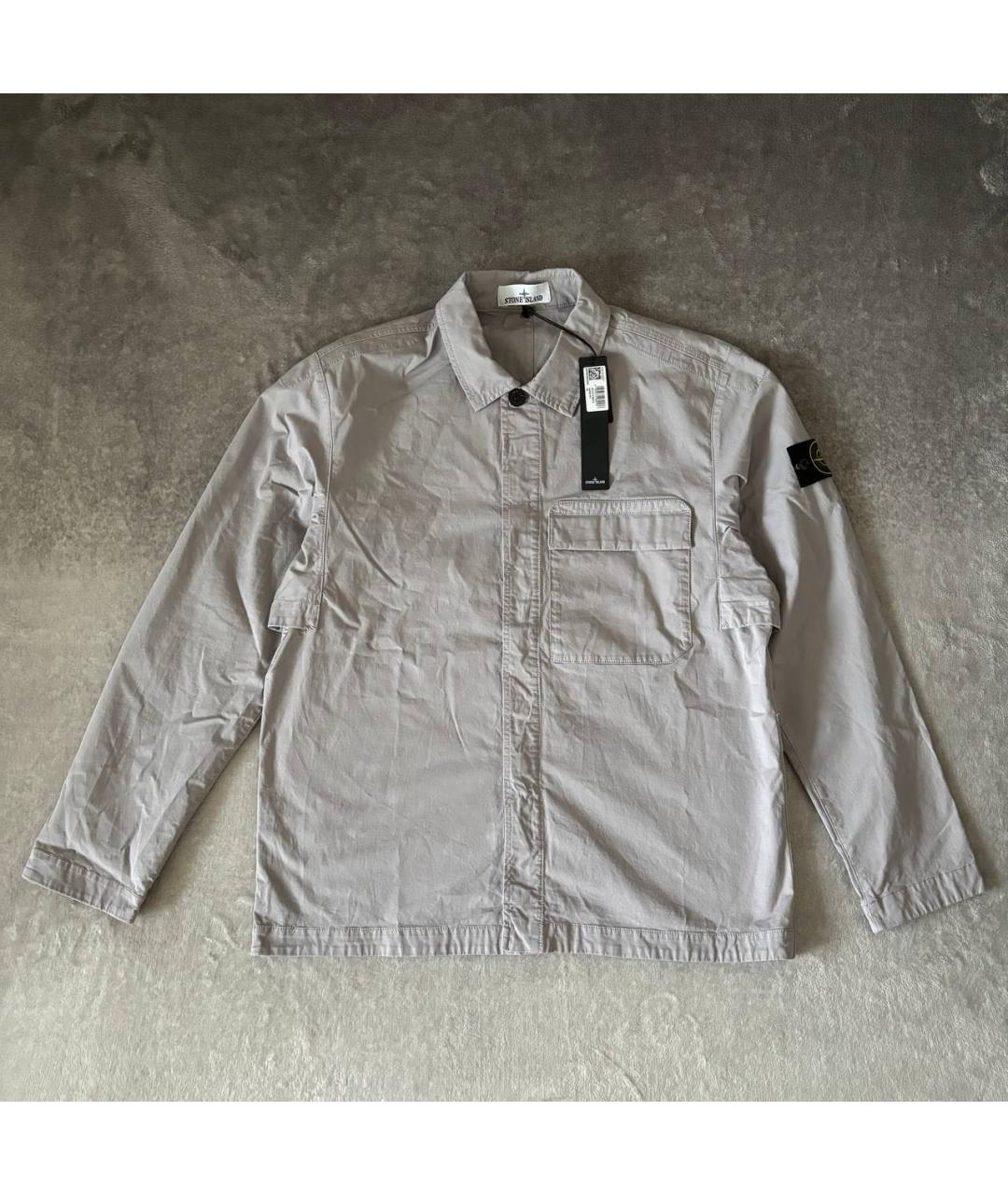 STONE ISLAND Серая хлопковая куртка, фото 9