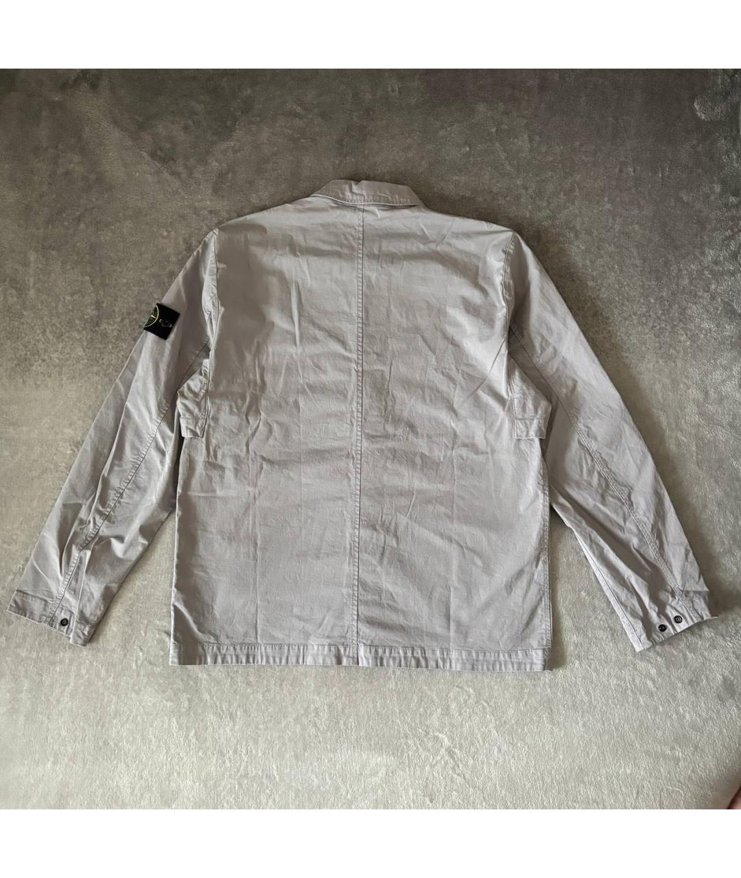 STONE ISLAND Серая хлопковая куртка, фото 2