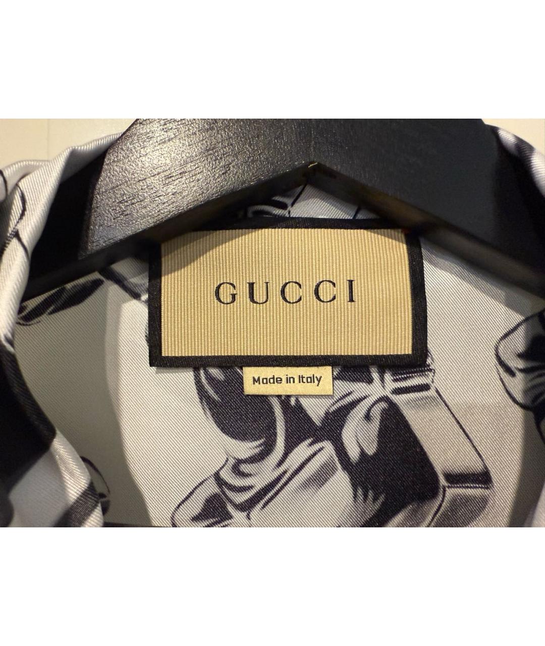 GUCCI Белая шелковая кэжуал рубашка, фото 3