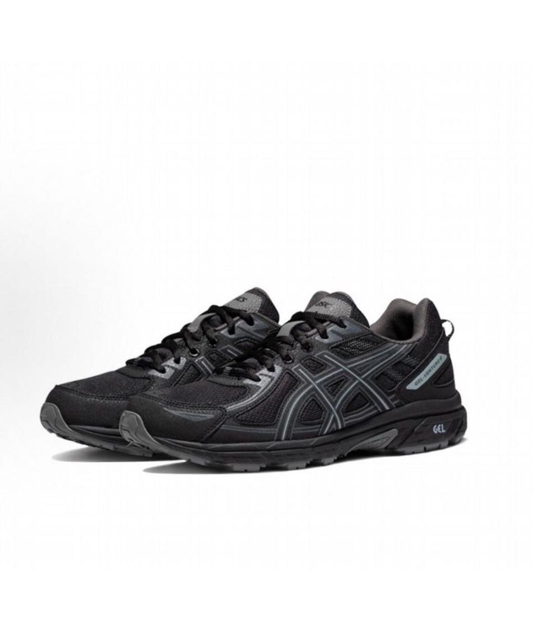 ASICS Черные текстильные низкие кроссовки / кеды, фото 2