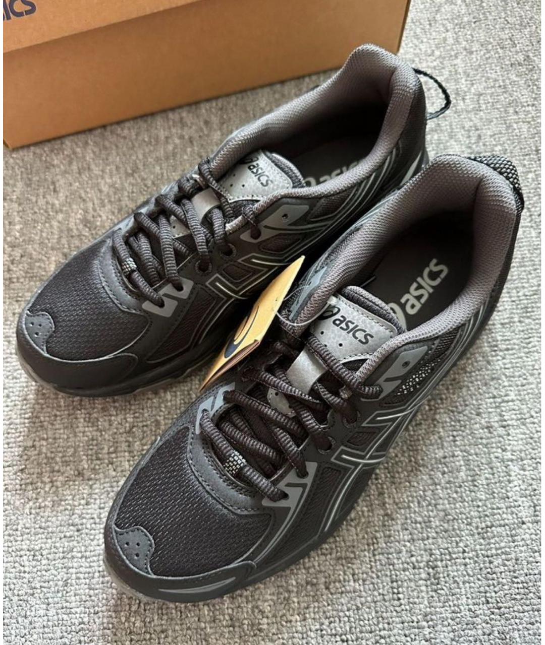 ASICS Черные текстильные низкие кроссовки / кеды, фото 8