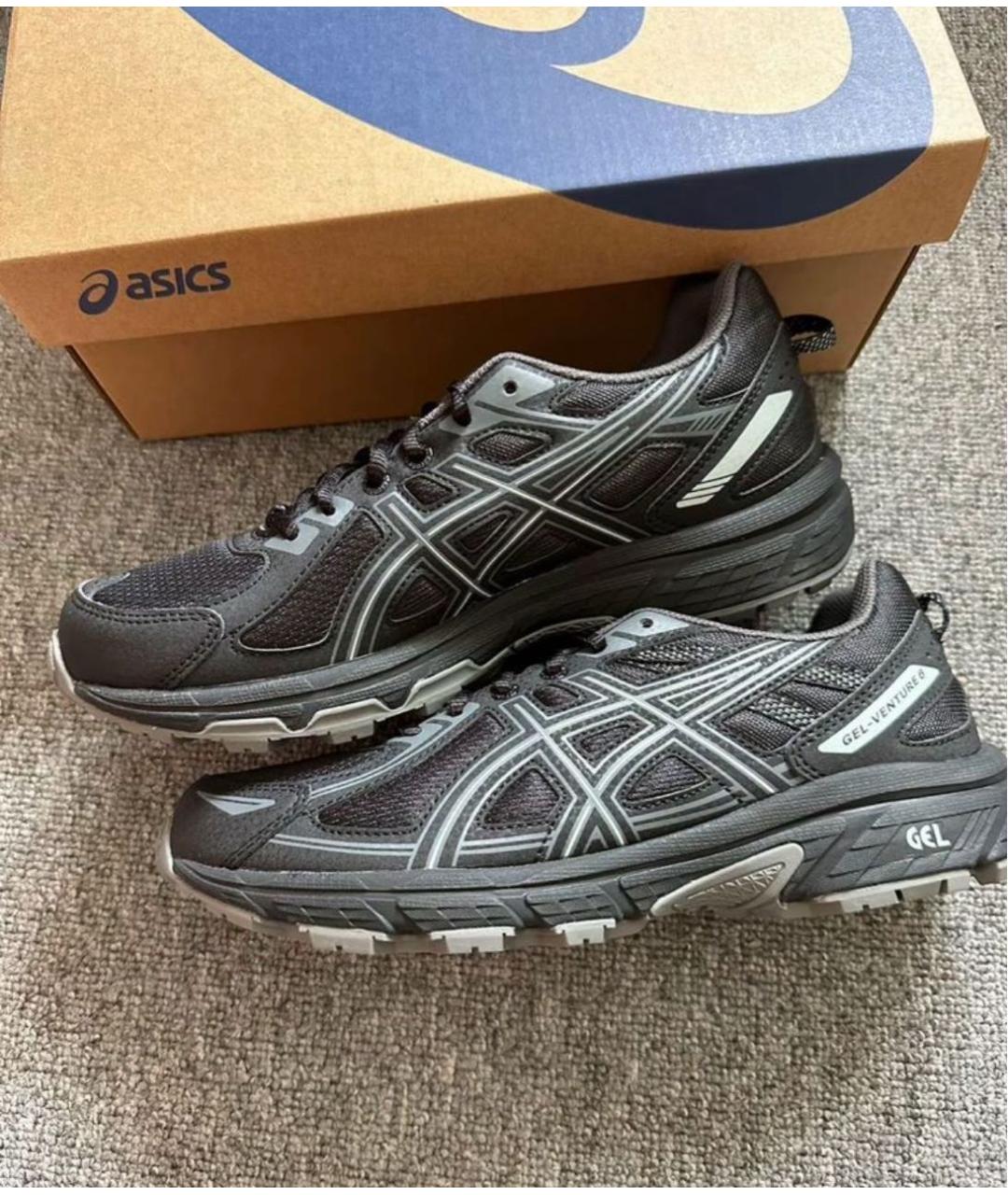 ASICS Черные текстильные низкие кроссовки / кеды, фото 5