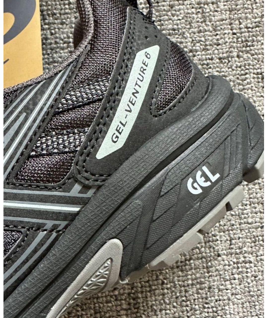 ASICS Черные текстильные низкие кроссовки / кеды, фото 7