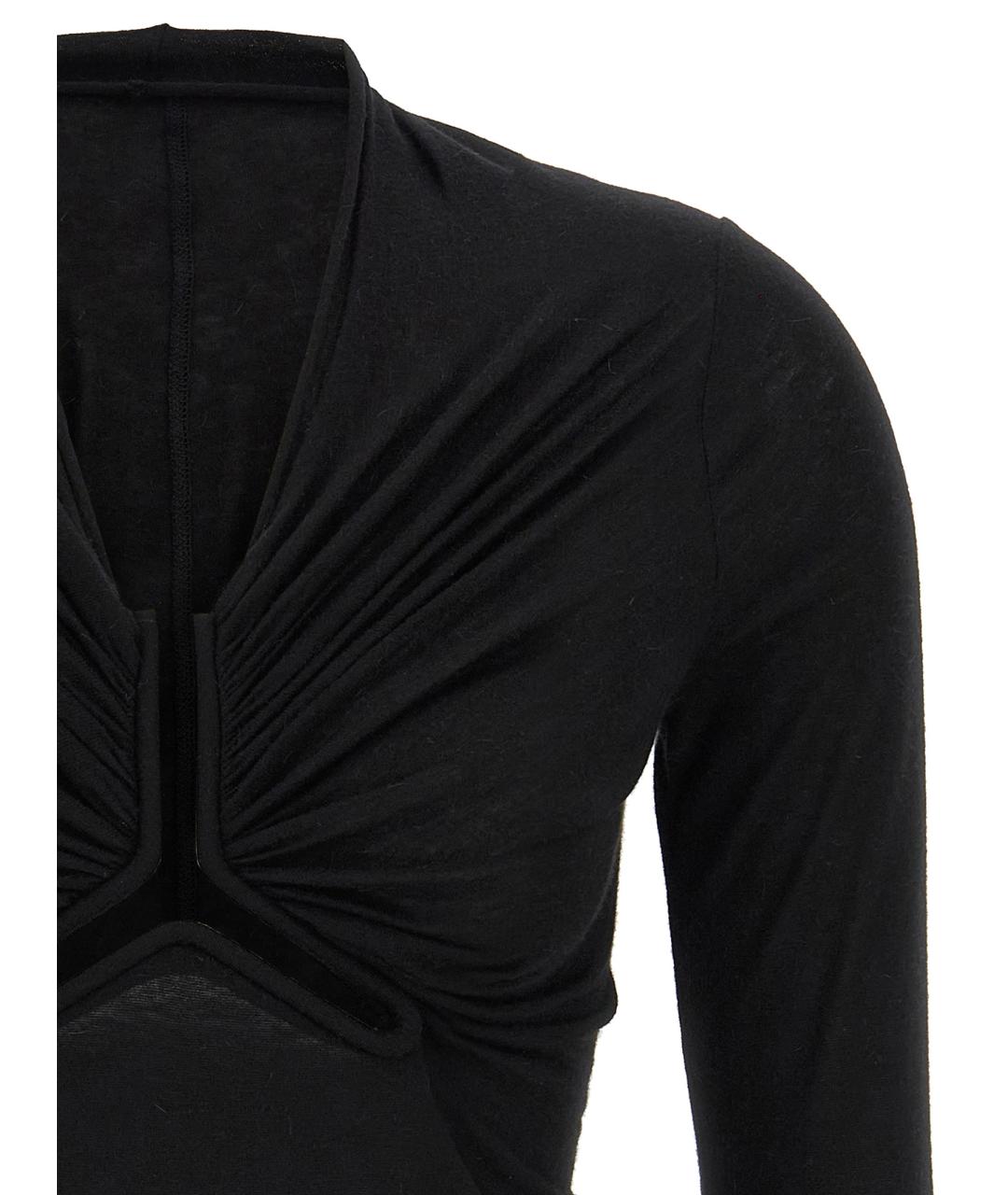 RICK OWENS Черный шерстяной джемпер / свитер, фото 3