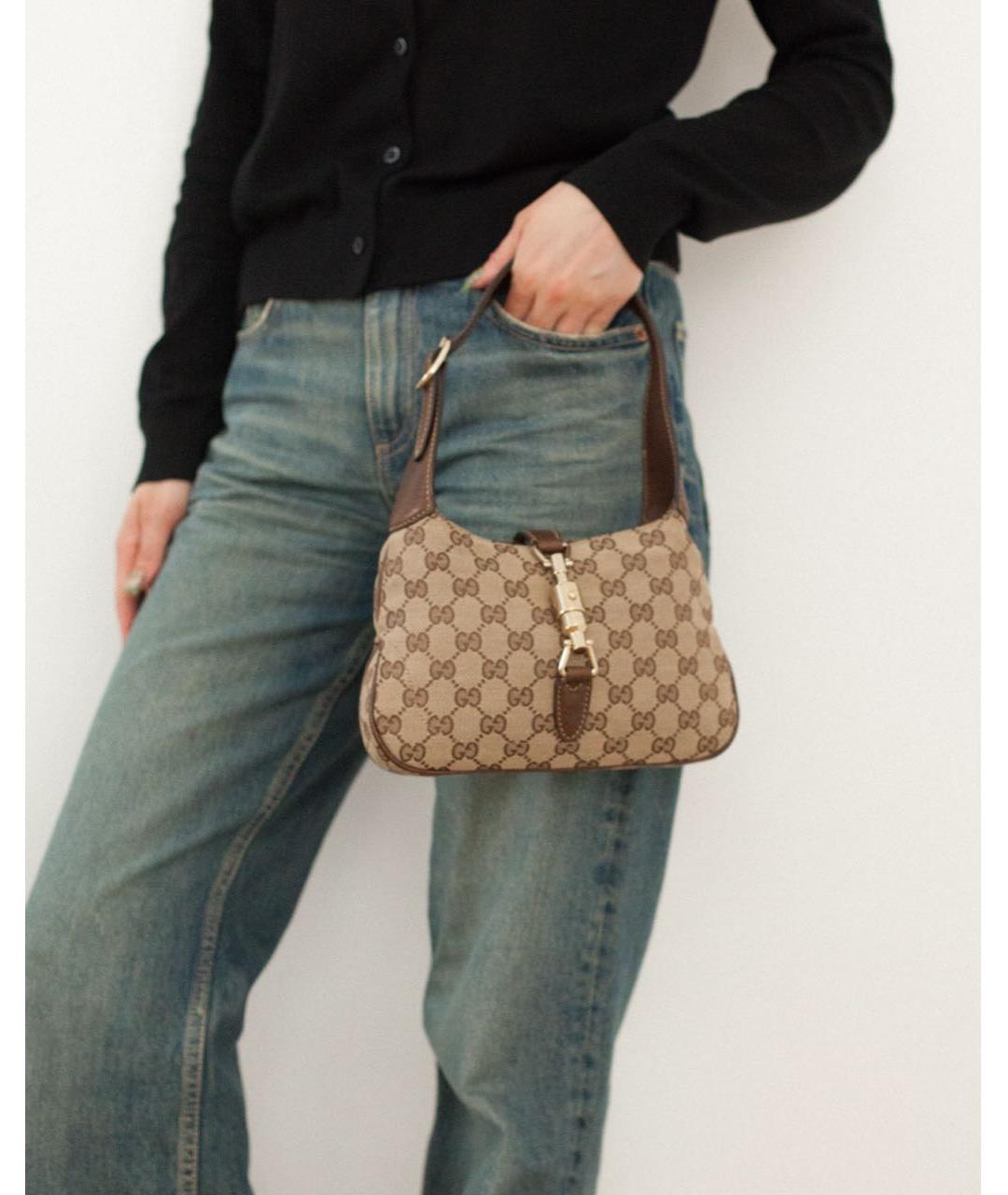 GUCCI Коричневая сумка с короткими ручками, фото 5