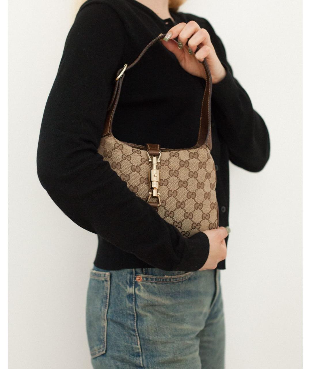 GUCCI Коричневая сумка с короткими ручками, фото 3