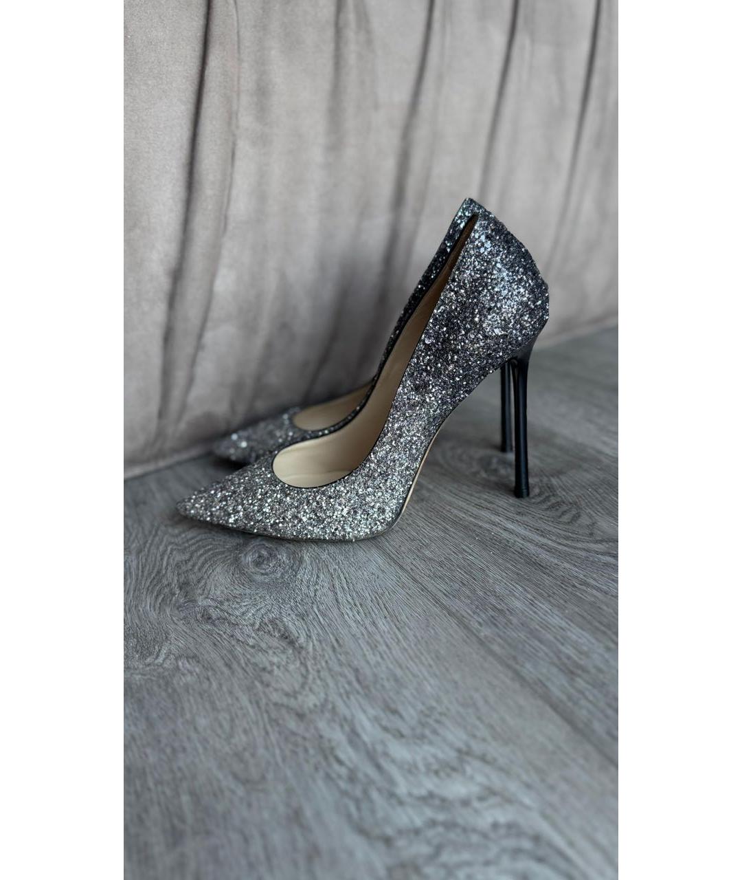 JIMMY CHOO Серебряные туфли, фото 5