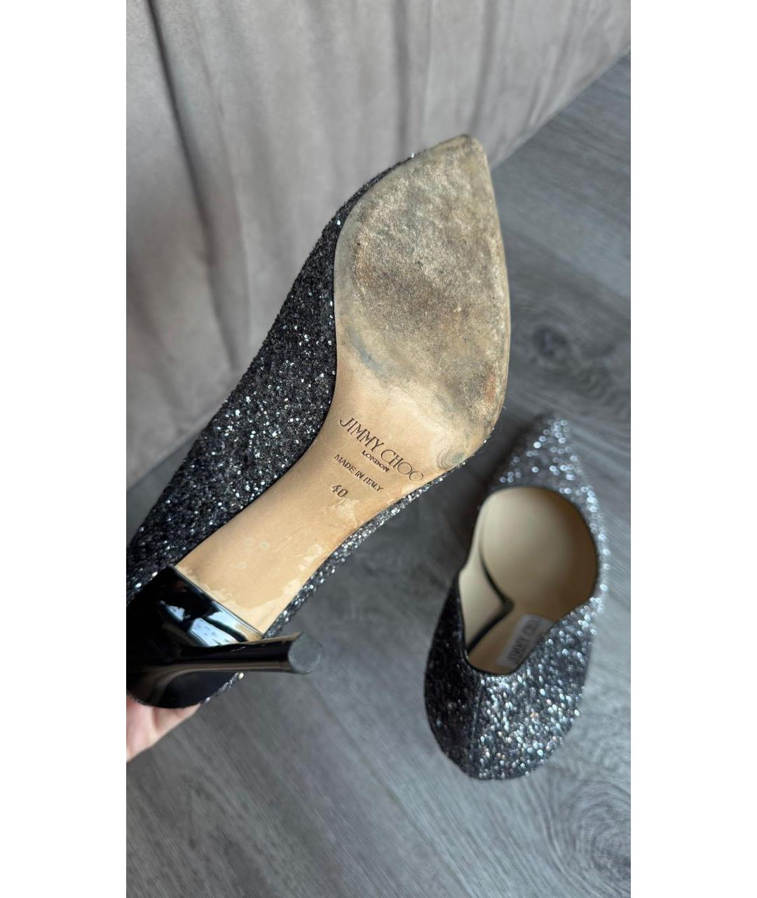 JIMMY CHOO Серебряные туфли, фото 4