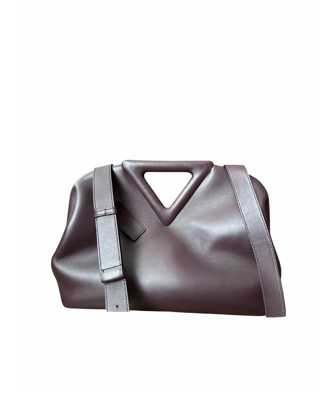BOTTEGA VENETA Бордовая кожаная сумка с короткими ручками, фото 1